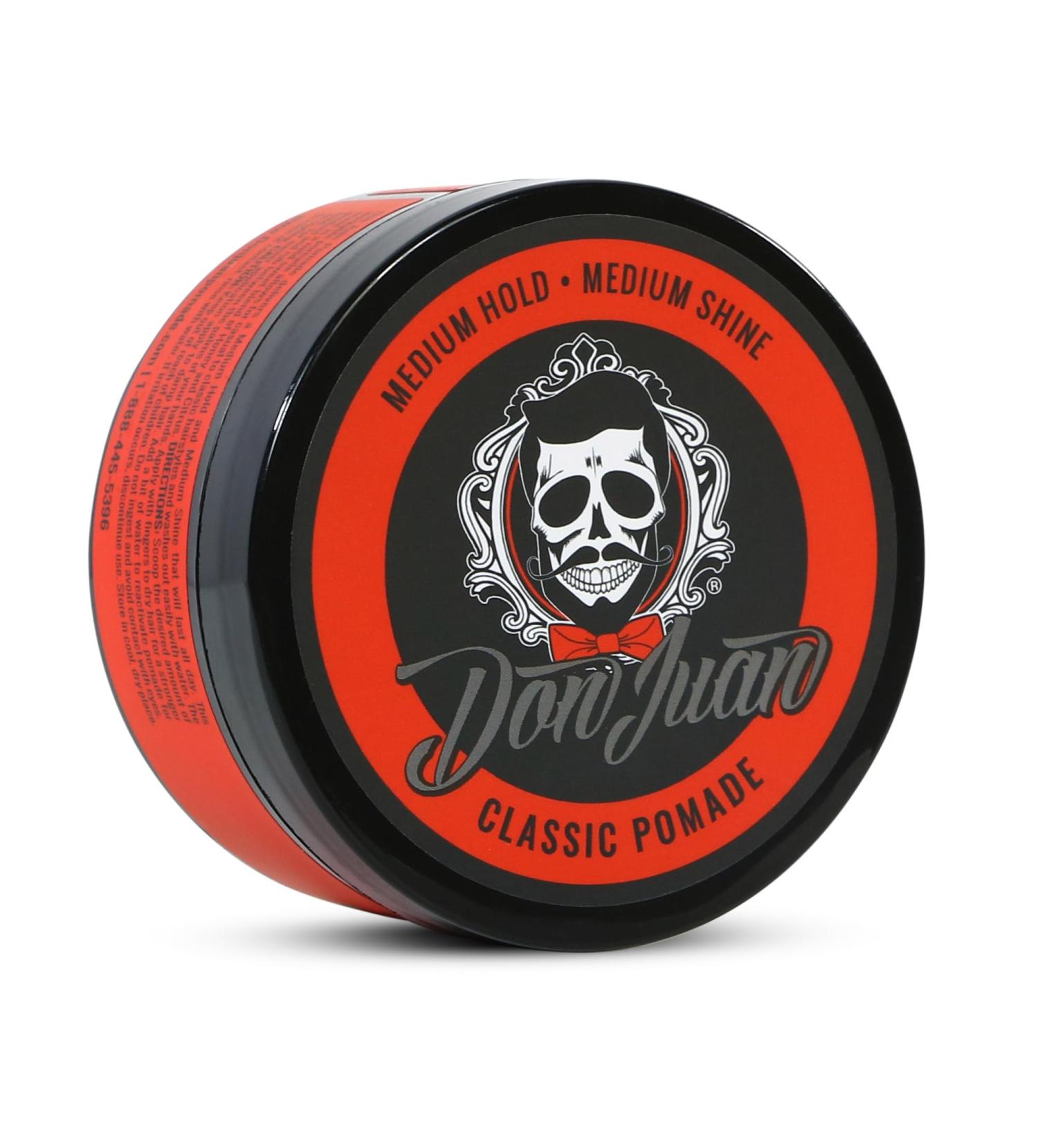 4oz Don Juan Pomade: Medium High Hold, Medium Shine, Water Based, Honey Citrus Scent - Buy Online on GoSupps.com