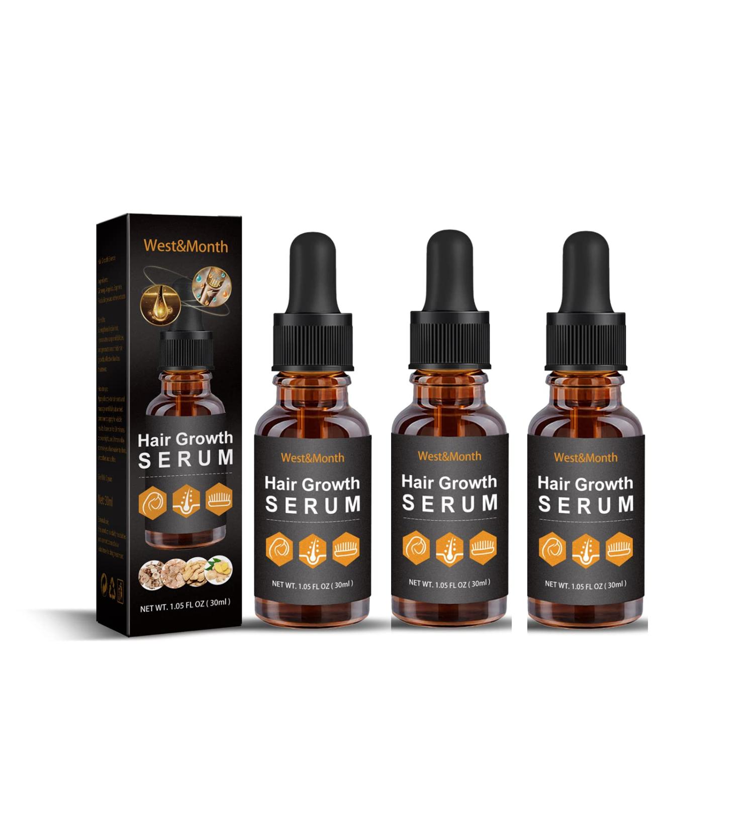 West&Month Allurium Hair Growth Serum for Black Women - Anti Hair Loss, Nourish & Repair - Fast Natural Growth - 3pcs - Buy Online on GoSupps.com