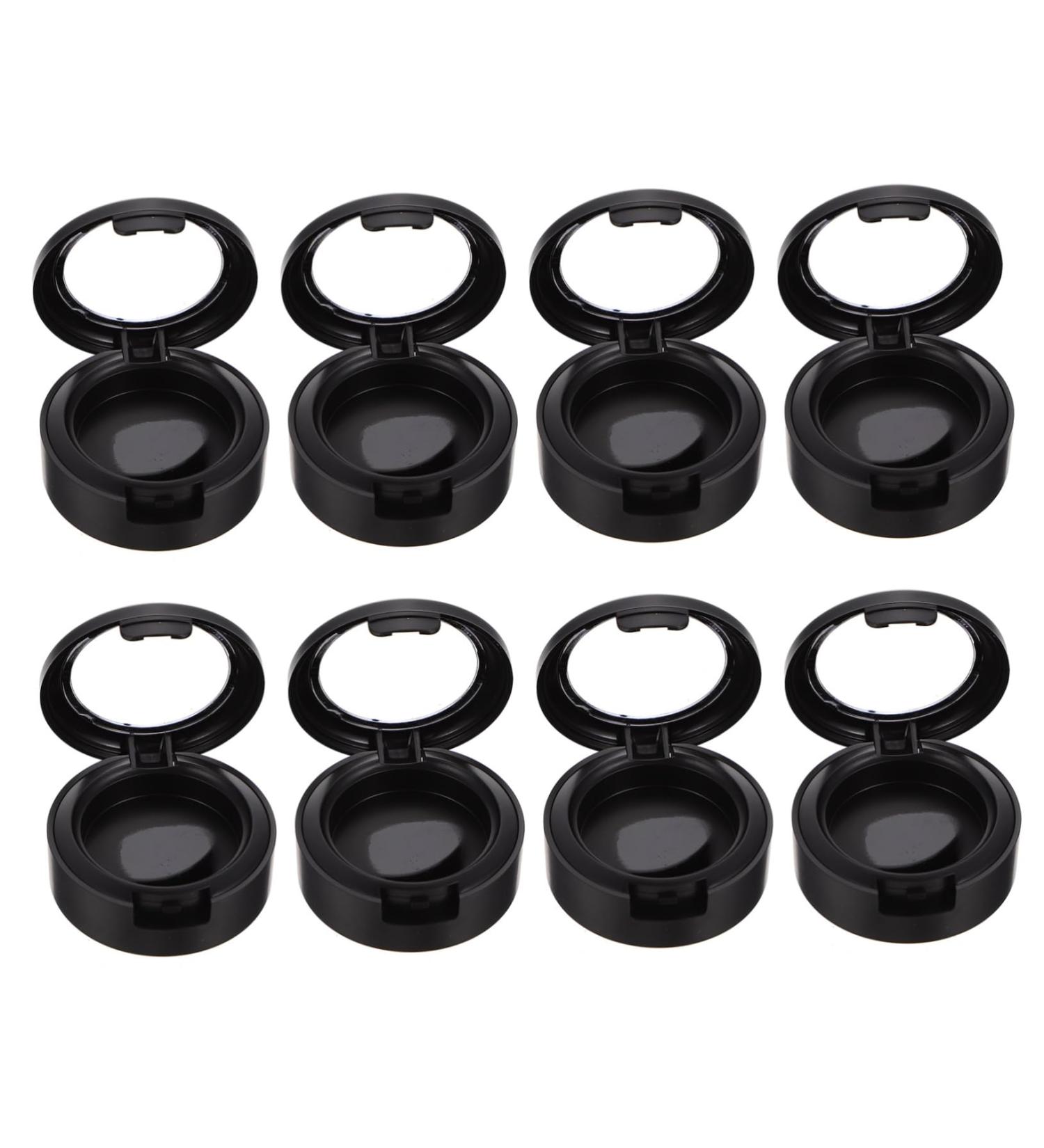 FOYTOKI 8pcs Box Empty Eye Shadow Box Makeup Travel Case Makeup Highlighter Cream Vials Makeup Cream Jar Abs 4x3.8cm Black - Buy Online on GoSupps.com