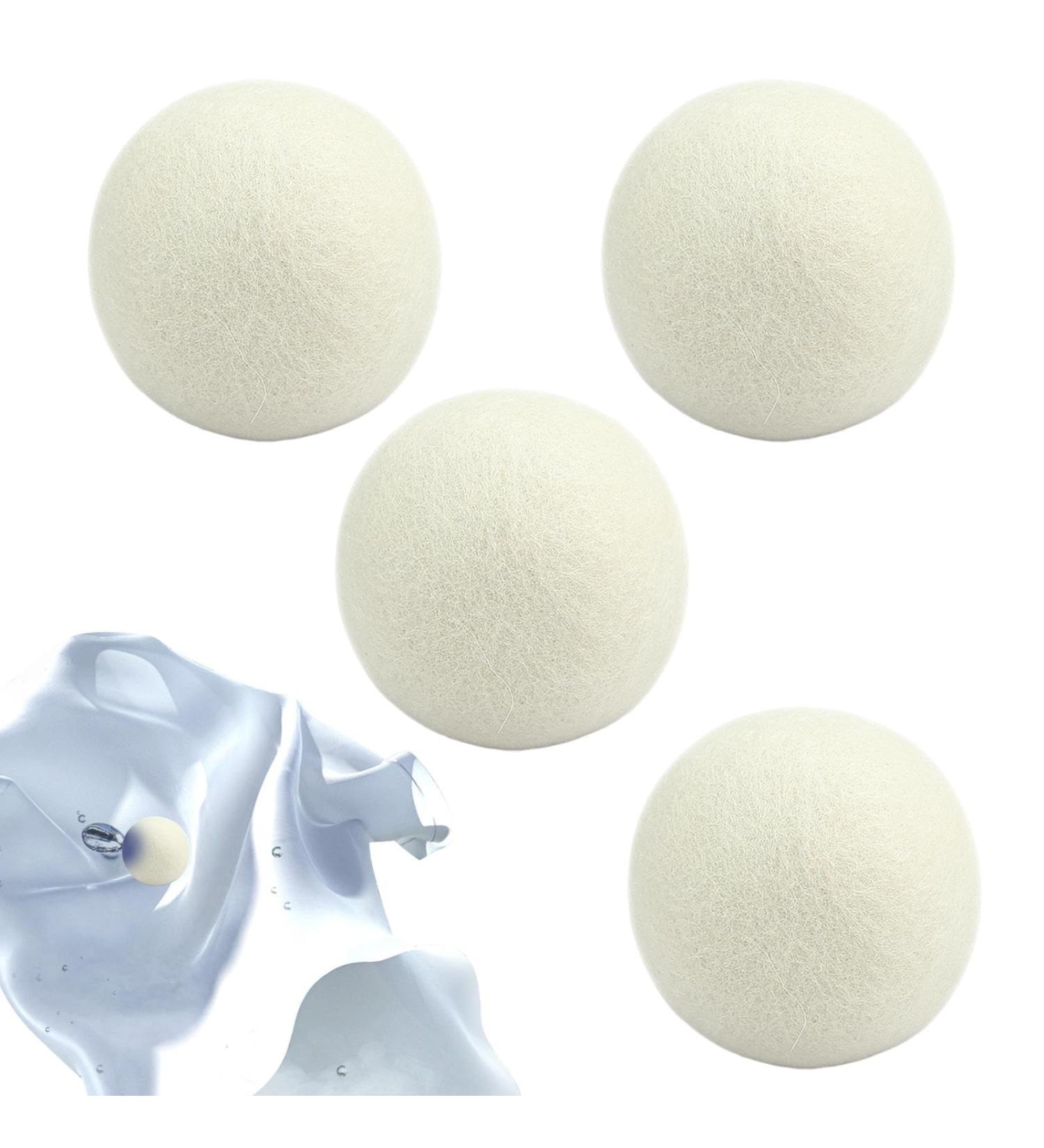 Shakven Laundry Wool Dryer Balls Round Fabric Softener Balls | Laundry Room Supplies Household Gadgets Natural Fabric Softener Balls Dry Cleaning Kit for Dryer - Buy Online on GoSupps.com