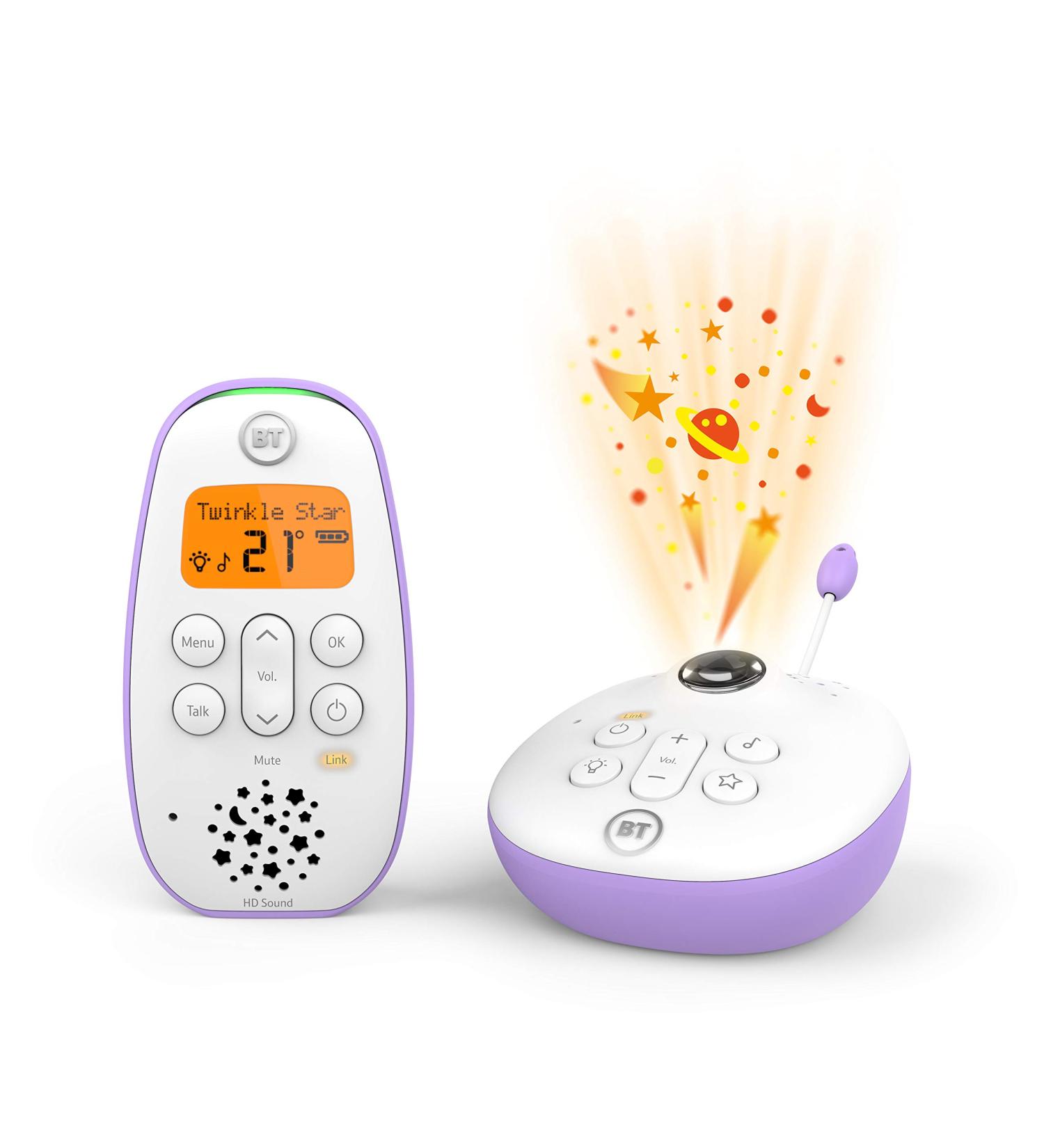 BT Digital Audio Baby Monitor 450 - HD Sound, Lightshow, Lullabies & Two-Way Talkback - Buy Online on GoSupps.com