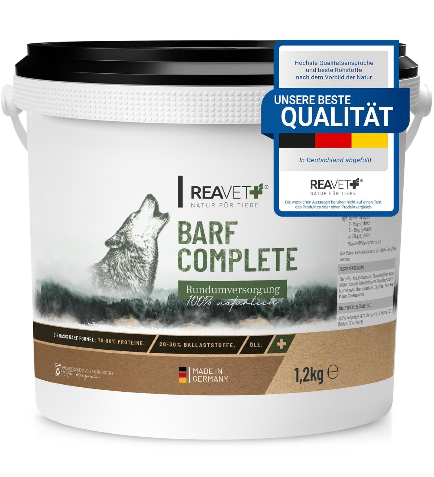 ReaVET Barf Complete Dog Powder 1.2kg - Premium BARF Supplement for Dogs with Essential Vitamins & Minerals - Buy Online on GoSupps.com