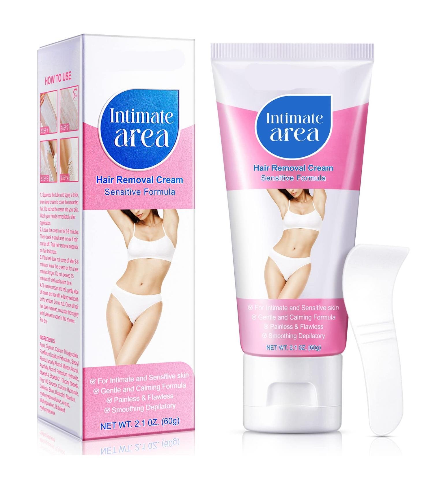 Bikini Area Hair Removal Cream 60g - Gentle Depilation for Sensitive Skin - Intimate Hair Removal Cream for Women - Buy Online on GoSupps.com
