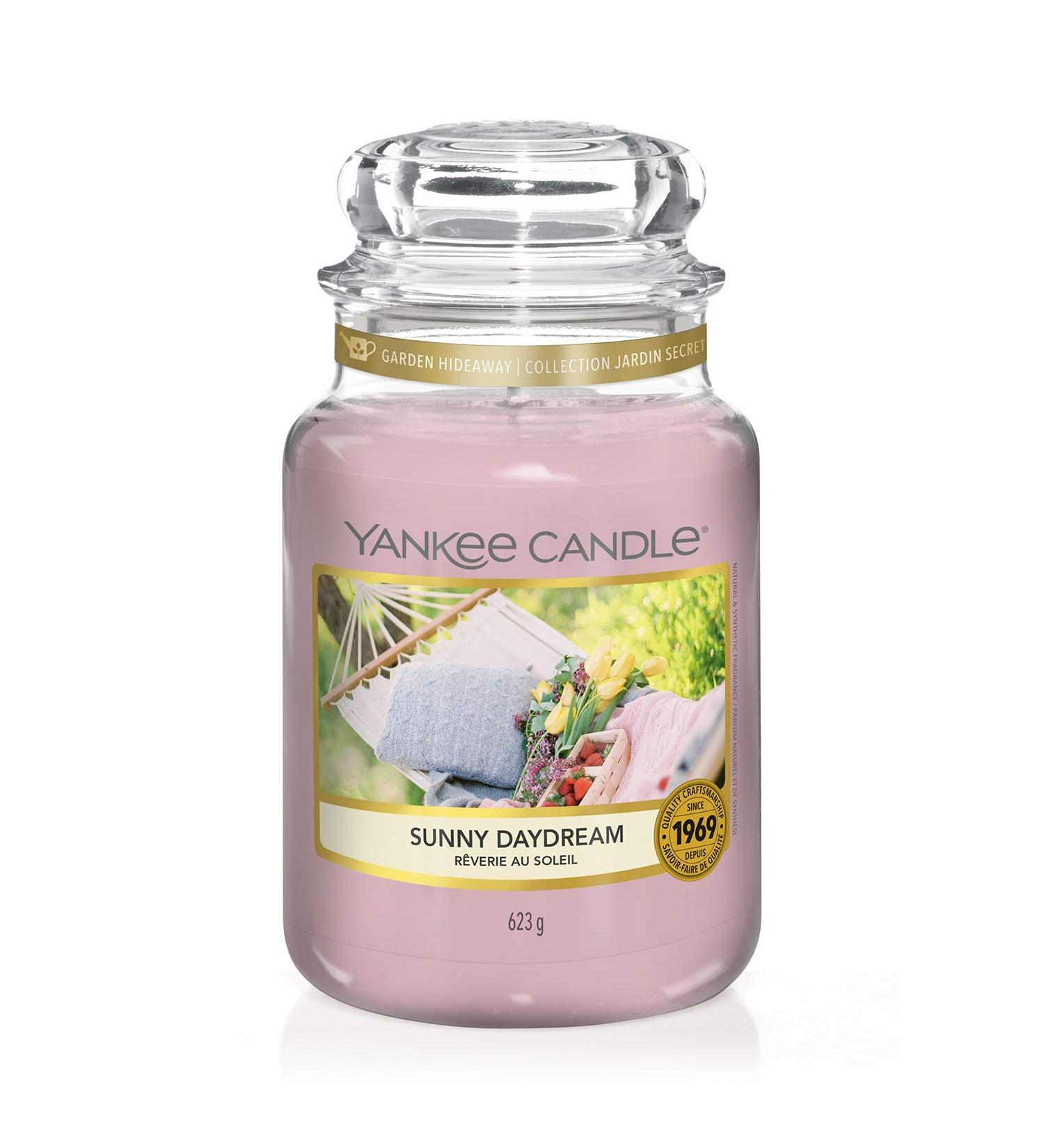 Yankee Candle Sunny Daydream Large Glass Candle | 150 Hour Burn Time | Garden Hideaway Collection - Shop Now! - Buy Online on GoSupps.com