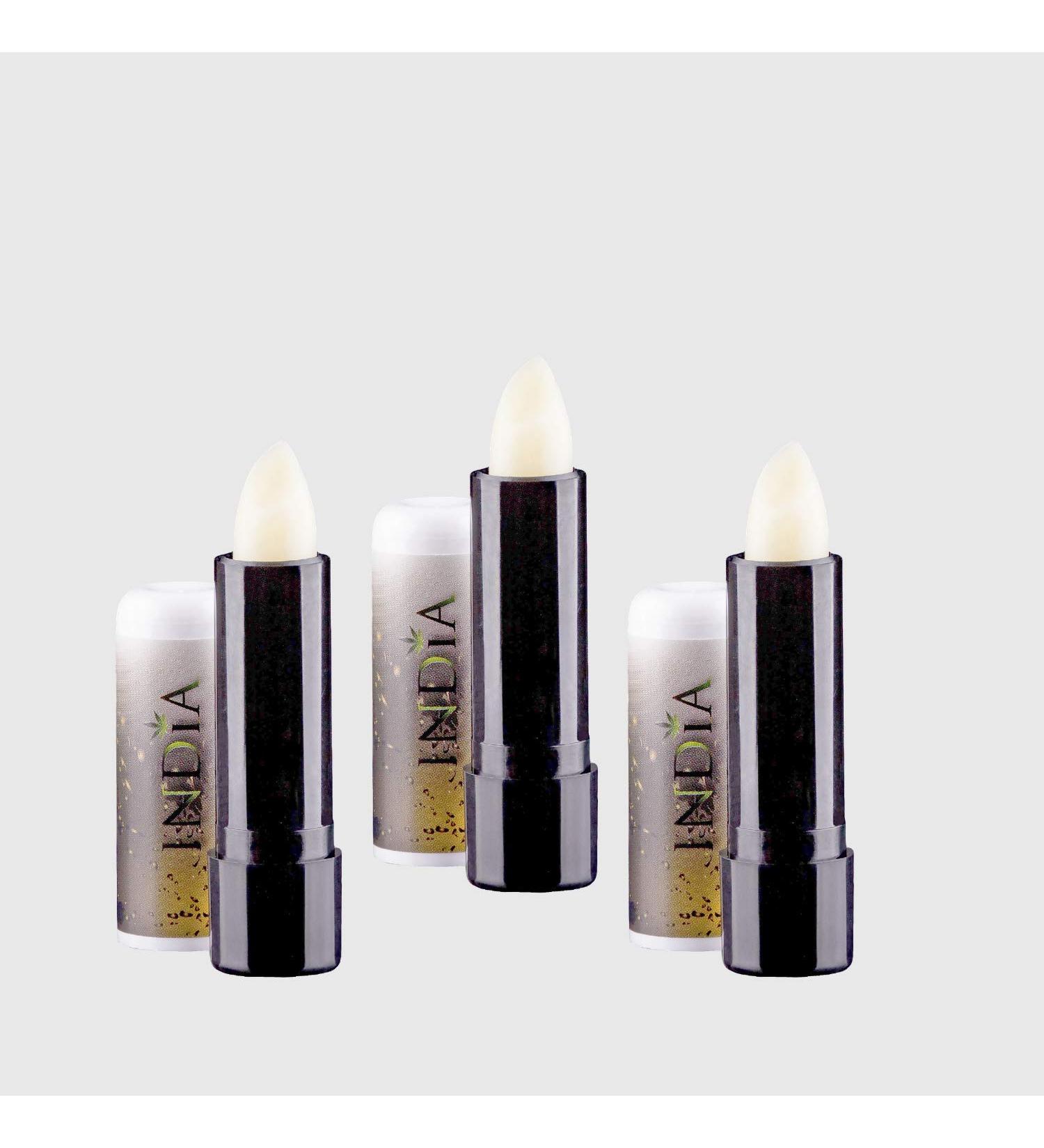 India Cosmetics Germany 3er Lip Balm with Hemp Seed Oil - Moisturizing Care Pencils for Soft Healthy Lips & Wound Recovery - Buy Online on GoSupps.com