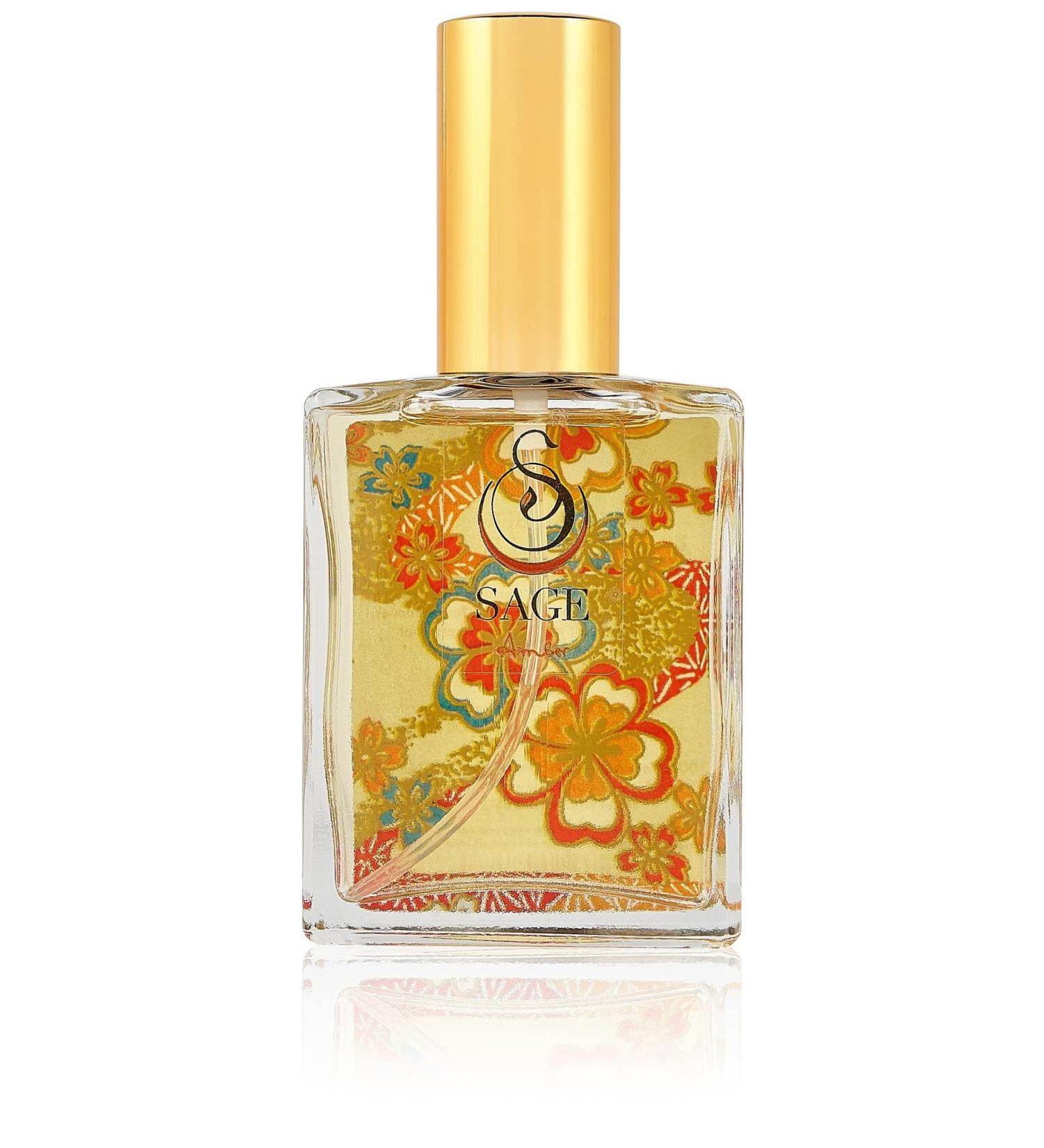 Amber Organic Perfume Spray by Sage- 2 oz Vegan & Cruelty-Free Earthy Scent Amber Blood Orange Musk Amber 2 oz Eau de Toilette Spray - Buy Online on GoSupps.com