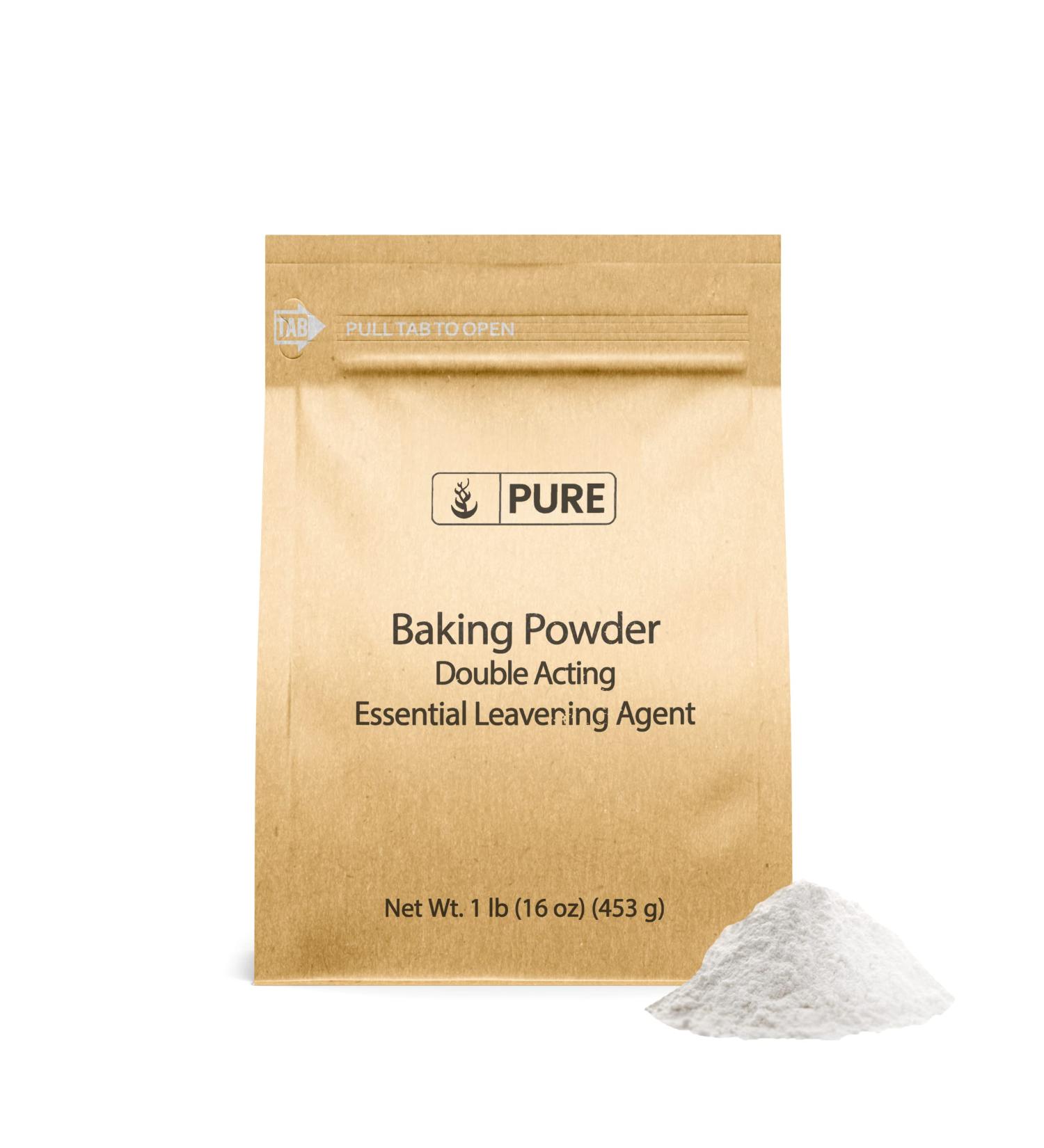 Pure Original Baking Powder (1 lb) Double Acting Leavening Agent for Cakes & Biscuits - 1 Pound Pack - Buy Online on GoSupps.com