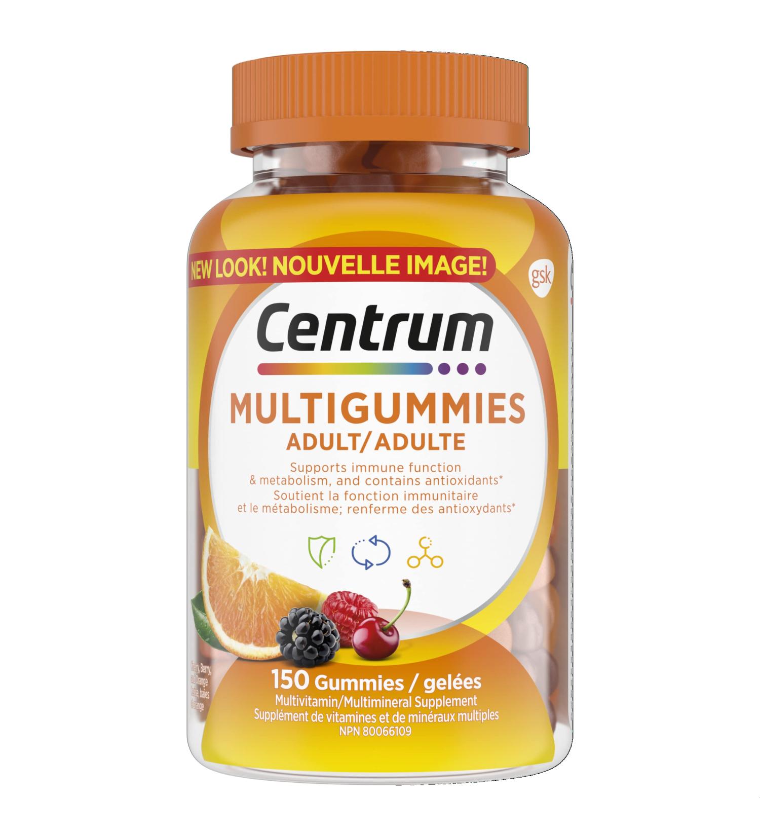Centrum Multigummies for Adults 150 Count | Daily Multivitamin Supplement - Buy Online on GoSupps.com