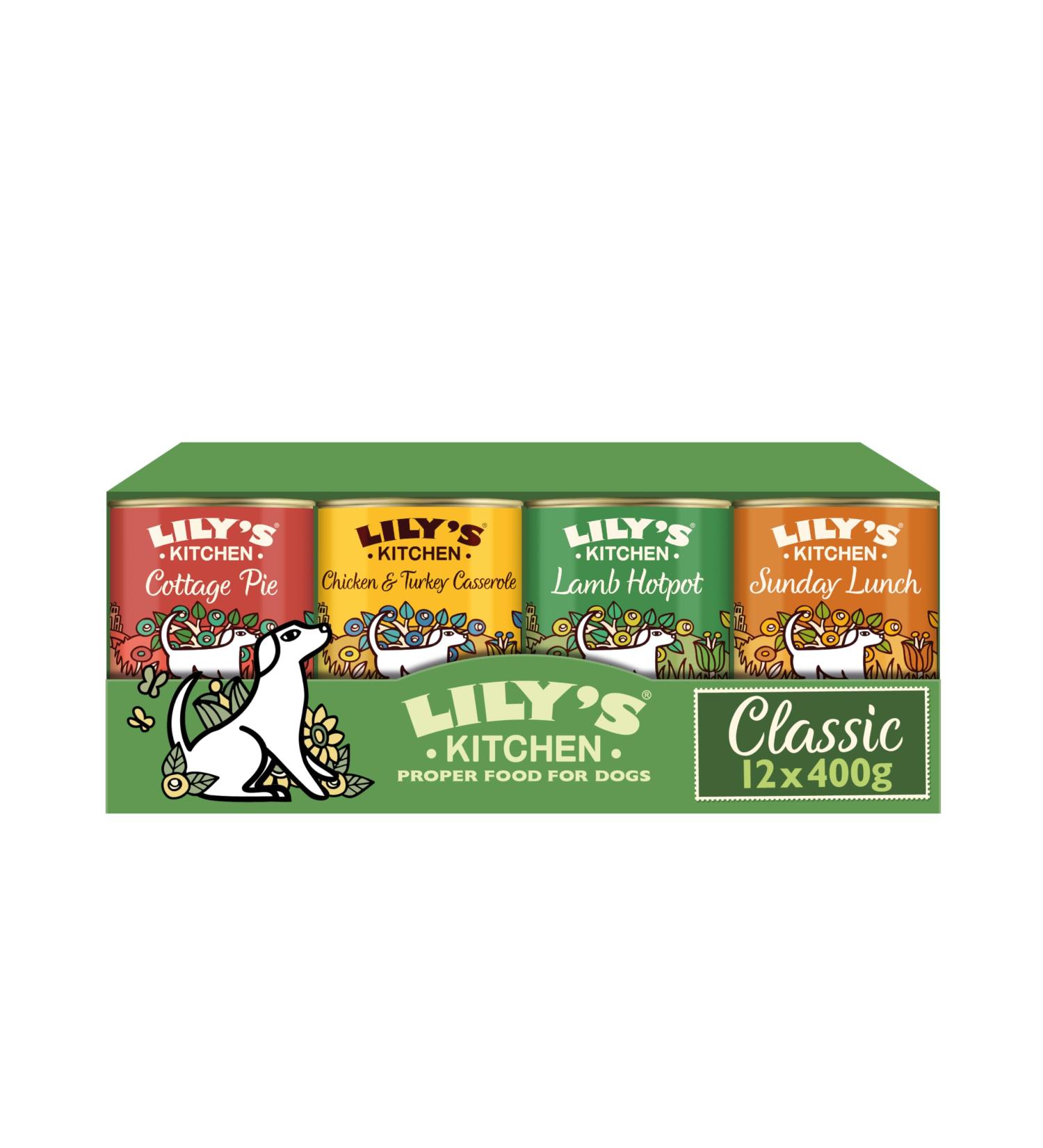 Lily's Kitchen Natural Wet Food for Adult Dogs - Classic Multi (12 x 400g) - Premium Canned Varieties for Healthy Pets - Buy Online on GoSupps.com