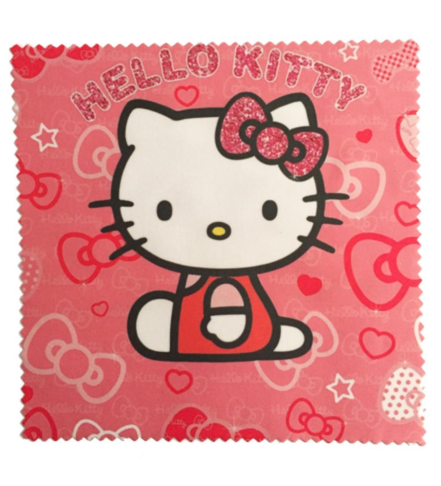 Microfibre cloth for cleaning glasses - Kitty motif | Glasses cleaning cloth