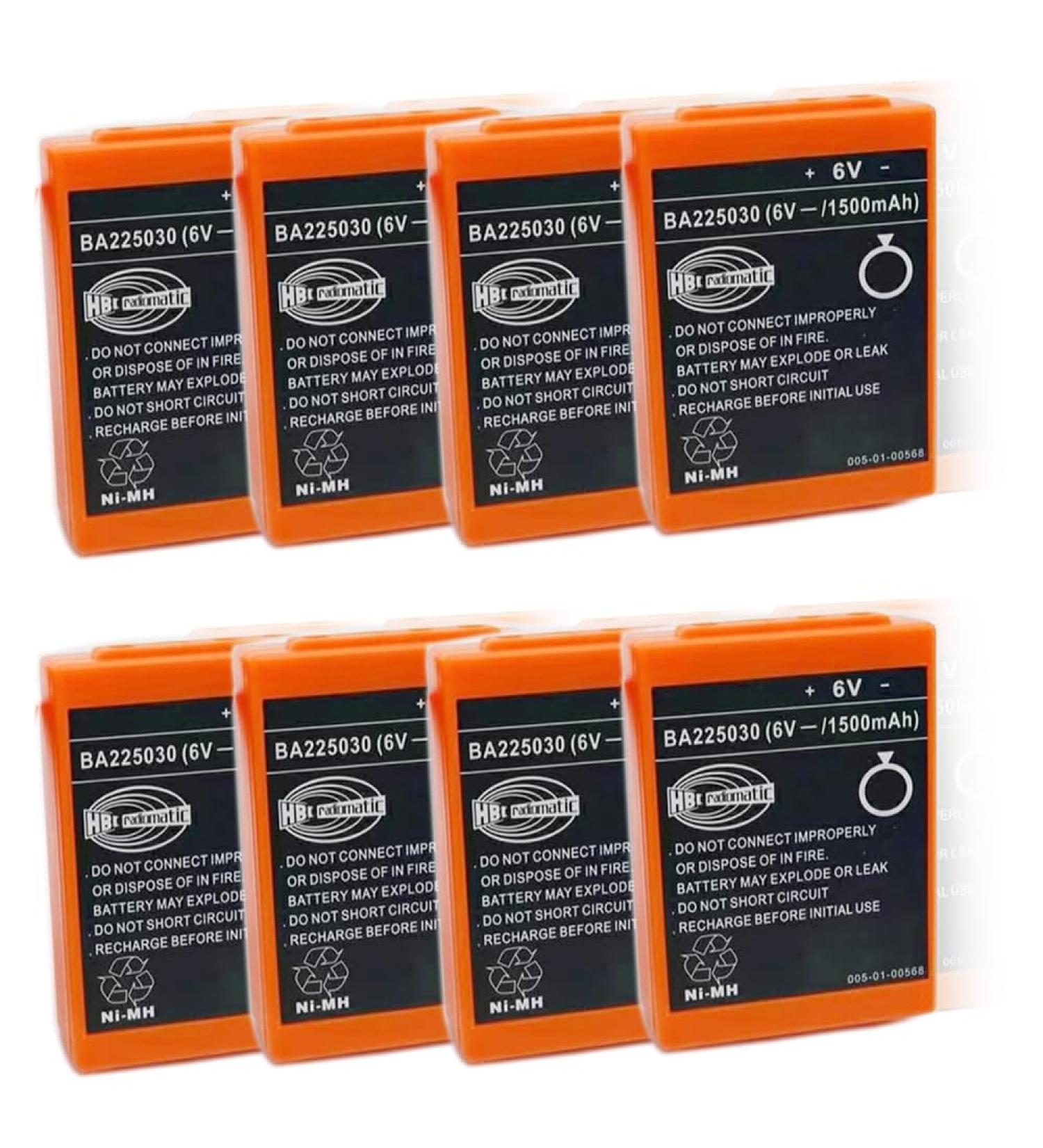 Buy 8-Pack 6V 1500mAh HBC Radiomatic BA225030 Ni-Mh Batteries for Crane Remote Control & Pump Trucks | Fast International Shipping - Buy Online on GoSupps.com