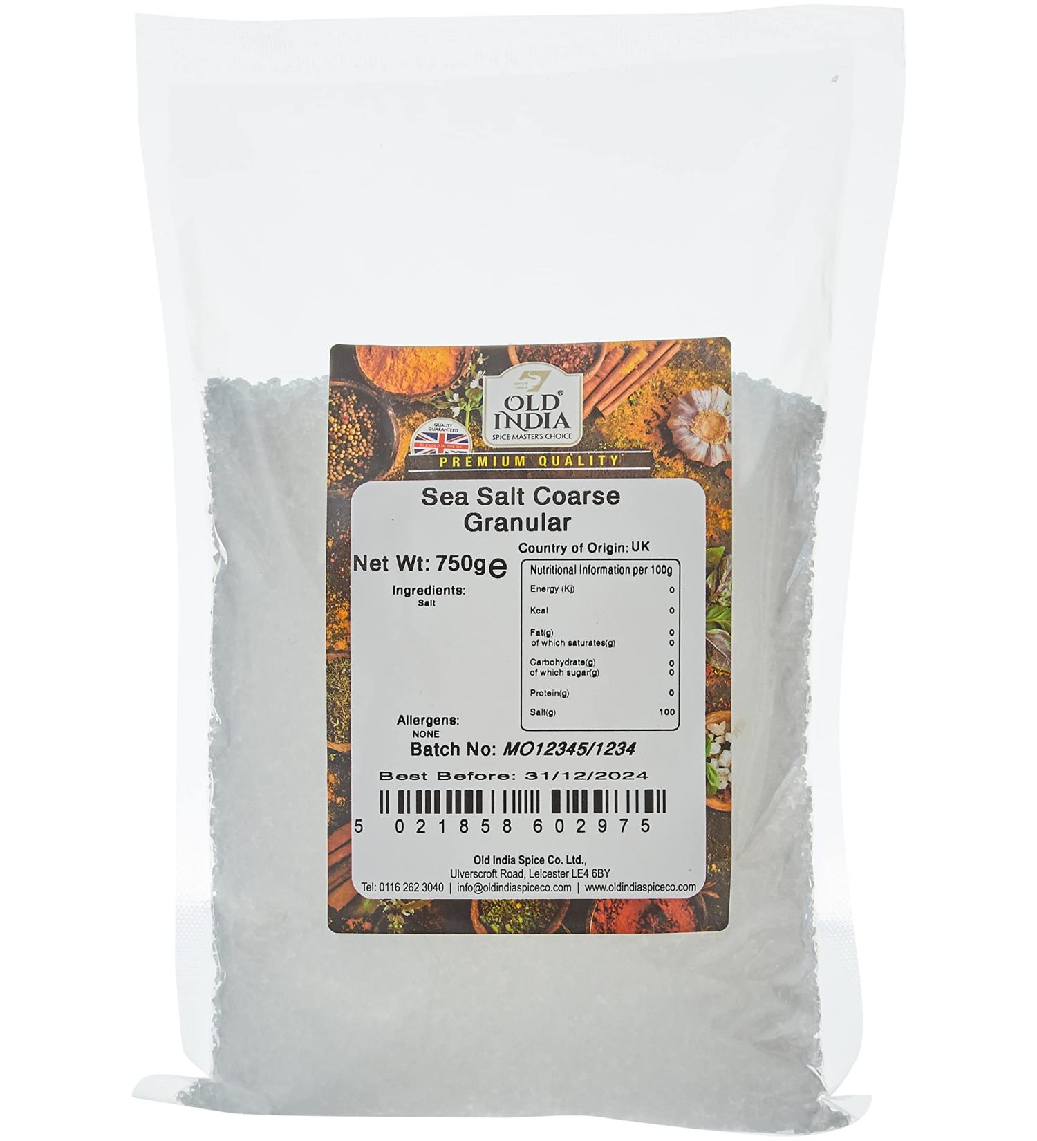 Old India Sea Salt Coarse Granular 750g - Buy Online on GoSupps.com