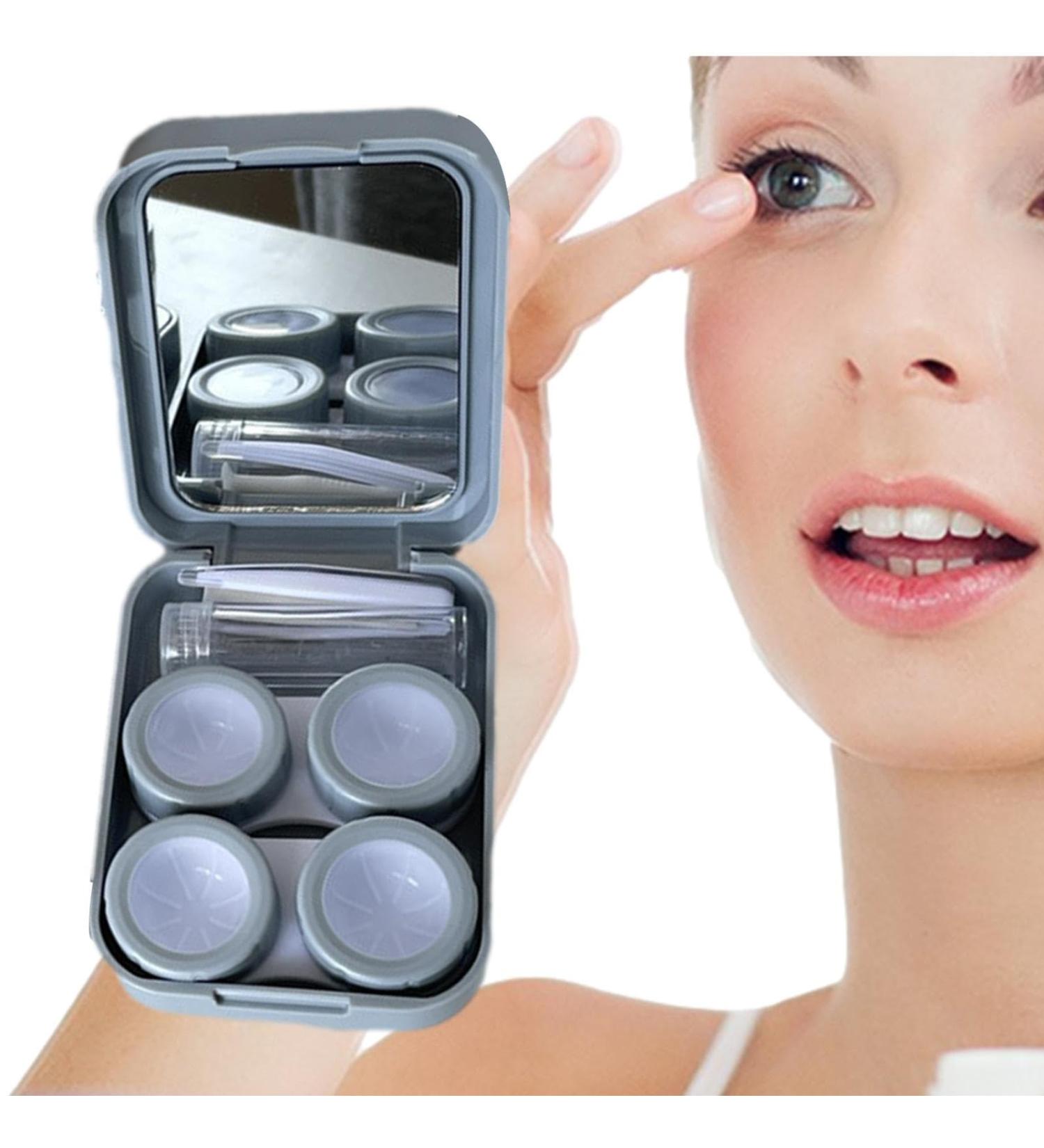 Lens Box Box Holder - Box with Tweezers Solution Bottle Soak Storage Kit Lens Holder Kit for Lens User Frifer Purple - Buy Online on GoSupps.com