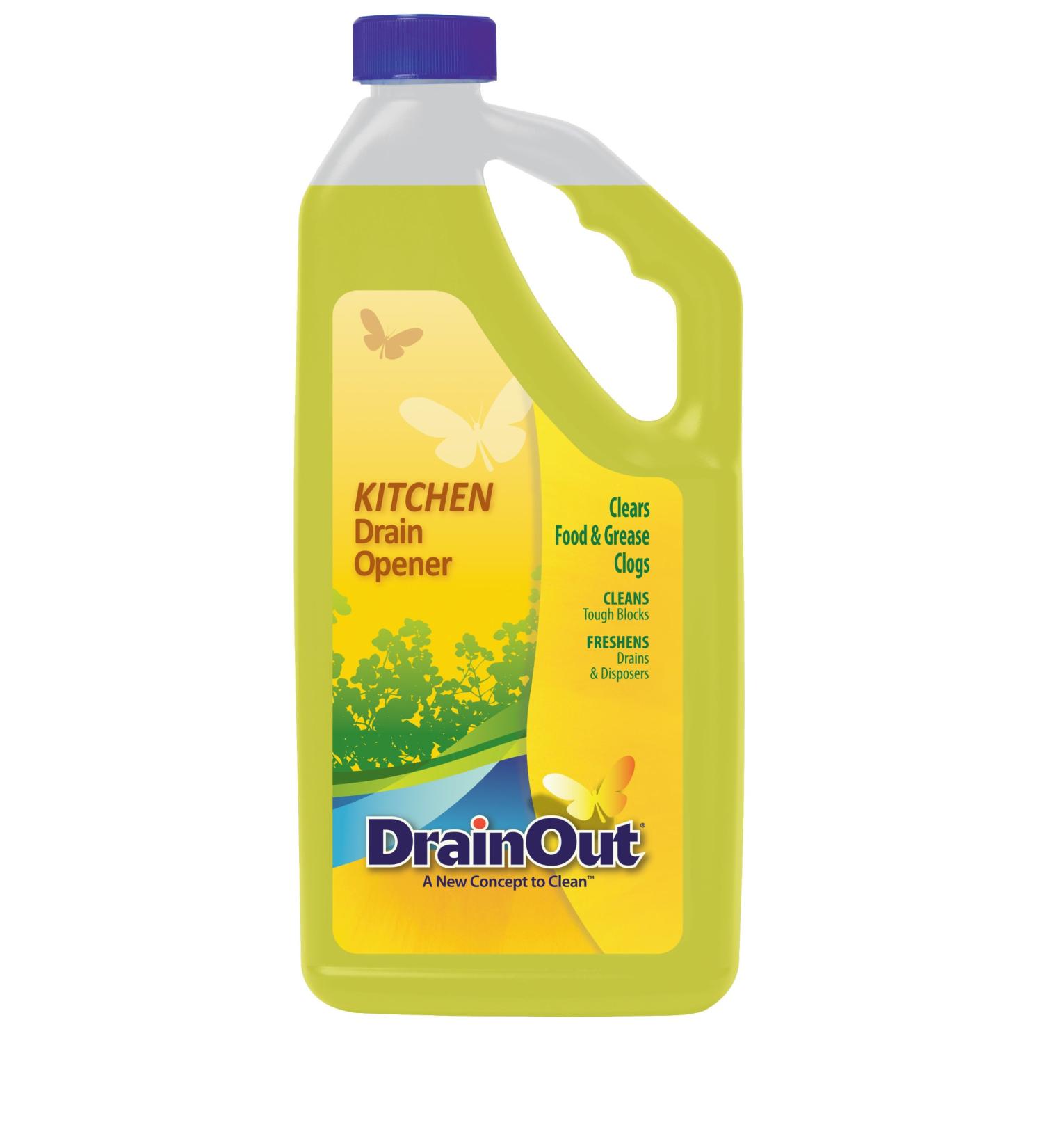 Kitchen Drain Opener and Drain Cleaner Food and Grease Remover Fresh Citrus - 32 Ounce 32 Oz. Bottle