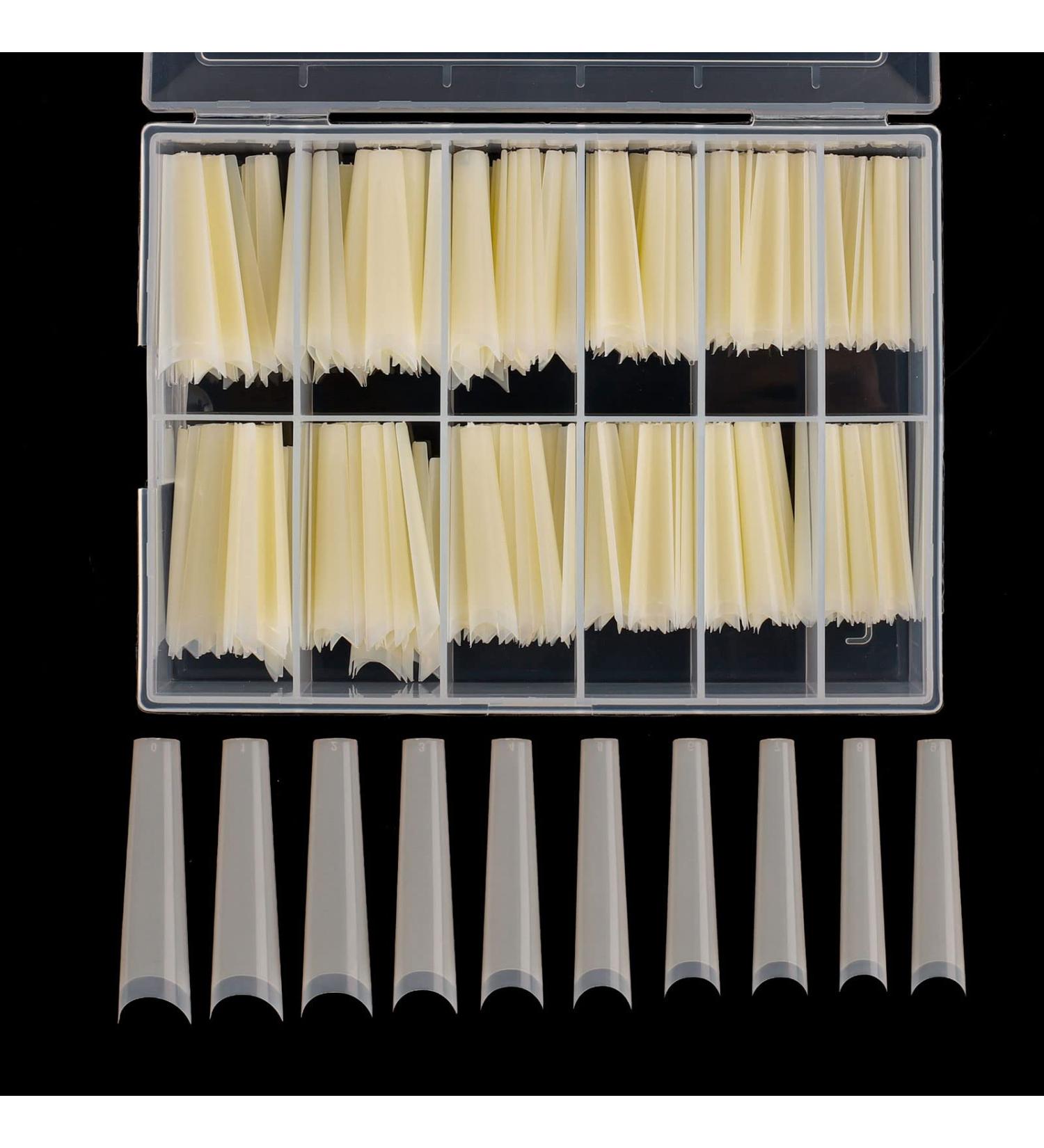 Tapered Extra Long Ballerina False Nail Tips | 240PCS Natural Acrylic Press On Nails | Nail Salon & DIY Nail Art Supplies - Buy Online on GoSupps.com