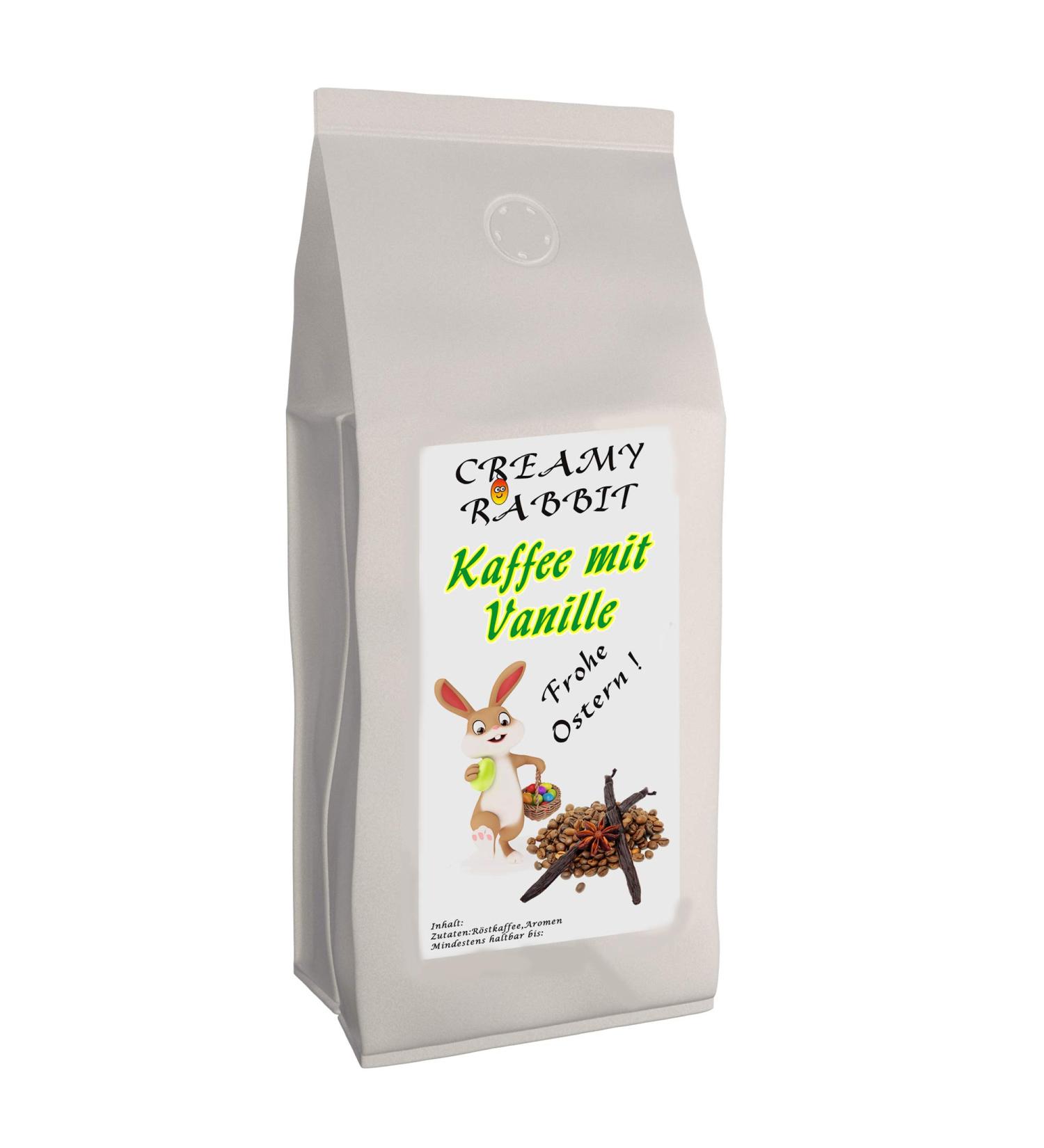 Easter coffee Creamy Rabbit with vanilla flavor | 1000 g whole beans | Flavored coffee as an Easter gift | Flavoured Coffee