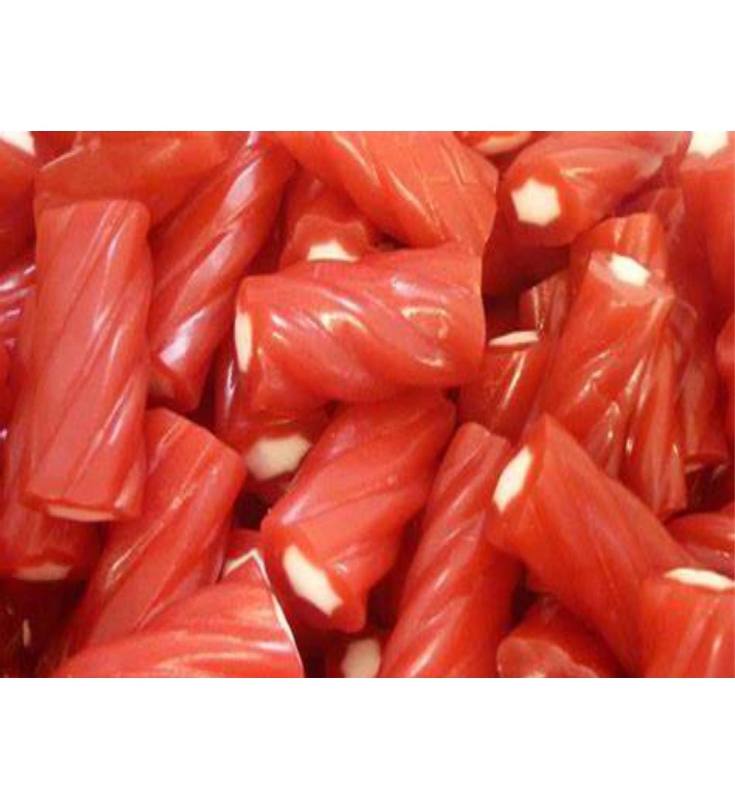 1kg Strawberry Cable Twist Bites Candy Pick & Mix Sweets Assortment Selection Resealable Pouch Share Bag