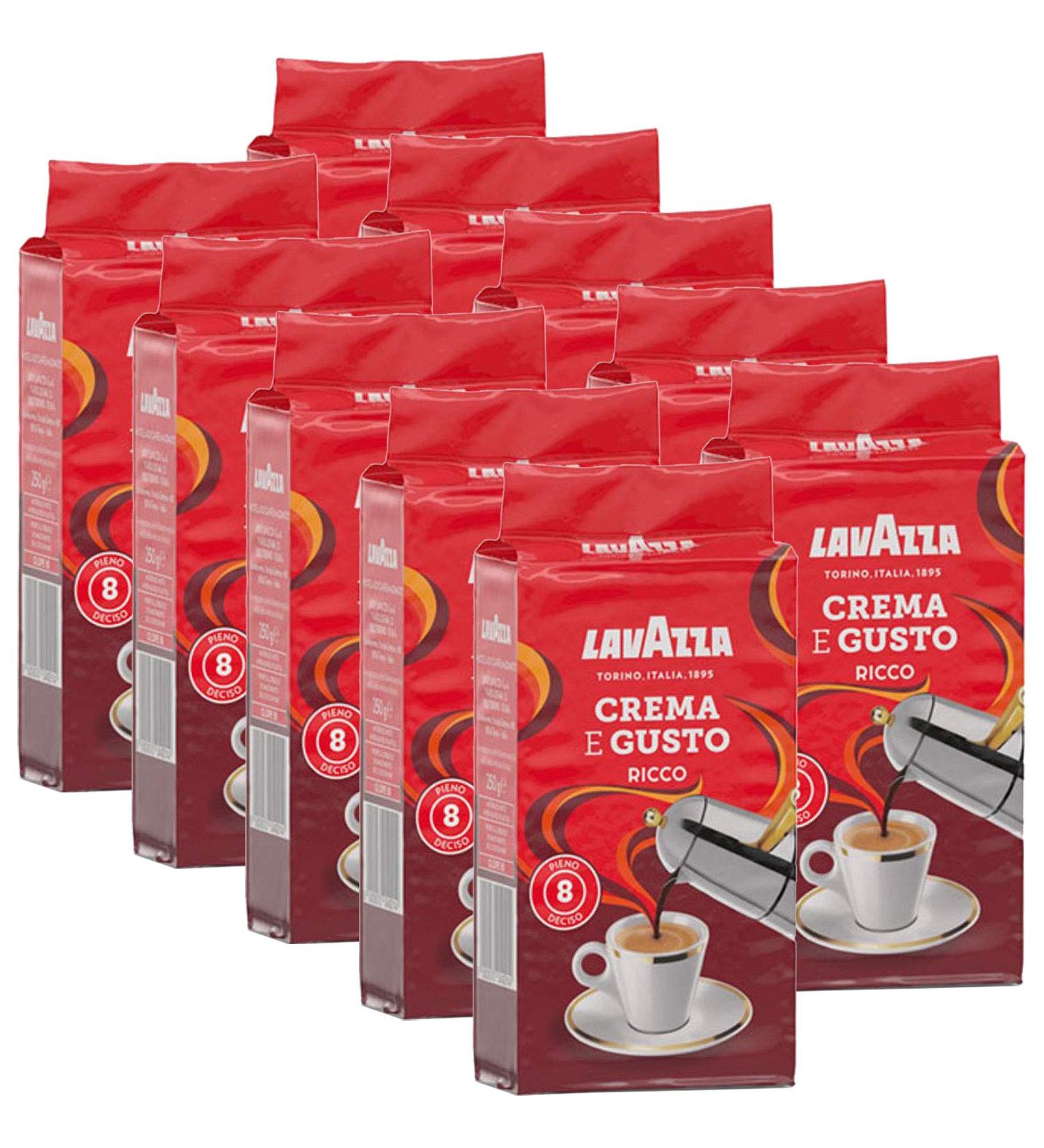  Lavazza Lavazza Crema e Gusto Ricco Caf Moulu 10x 250g - Buy Online on GoSupps.com