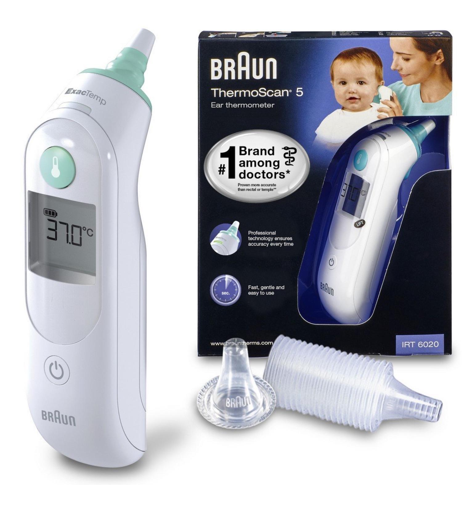 Braun ThermoScan 5 Ear Thermometer - Accurate Fever Measurement & Fast Results - Buy Online on GoSupps.com