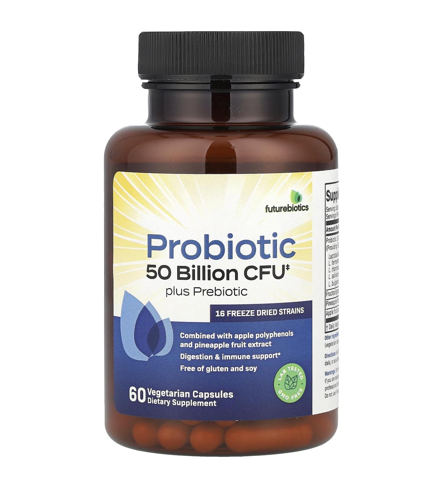 Futurebiotics Probiotic Plus Prebiotic 60 Vegetarian Capsules - Buy Online on GoSupps.com