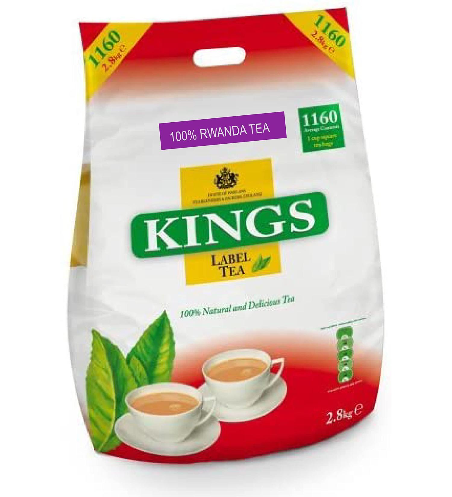 KINGS LABEL TEA 100% RWANDA CATERING 1160 TEA BAGS
