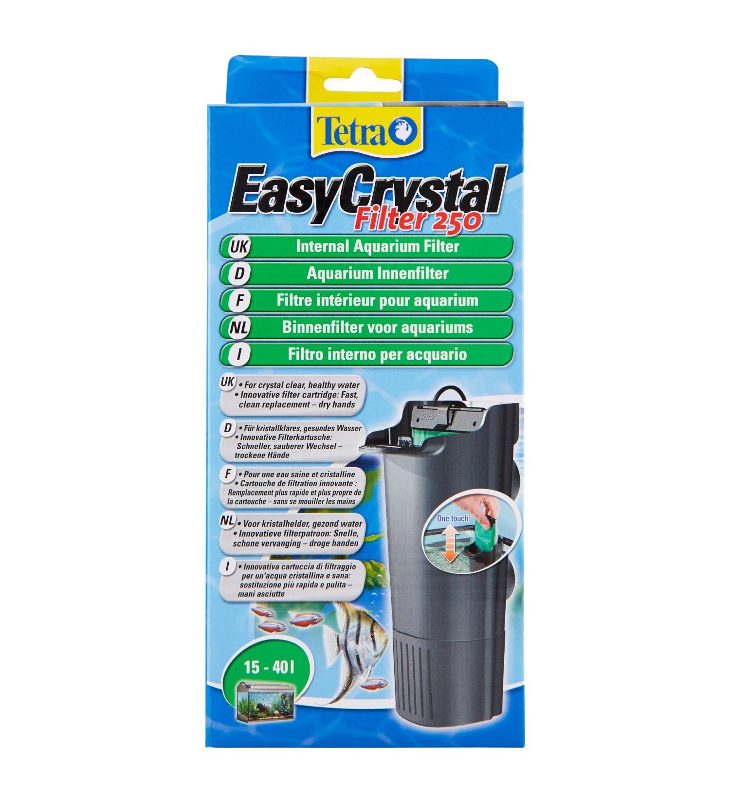 Tetra EasyCrystal Aquarium Filter 250 - Crystal Clear Water for 10-40L Tanks | Easy Care & Advanced Filtration - Buy Online on GoSupps.com