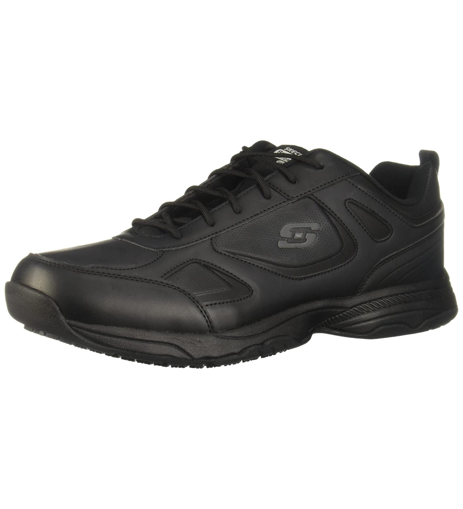 Skechers Men's Dightn Athletic Work Food Service Shoe 10 Wide Black | Non-slip, Comfortable, Durable - Buy Online on GoSupps.com