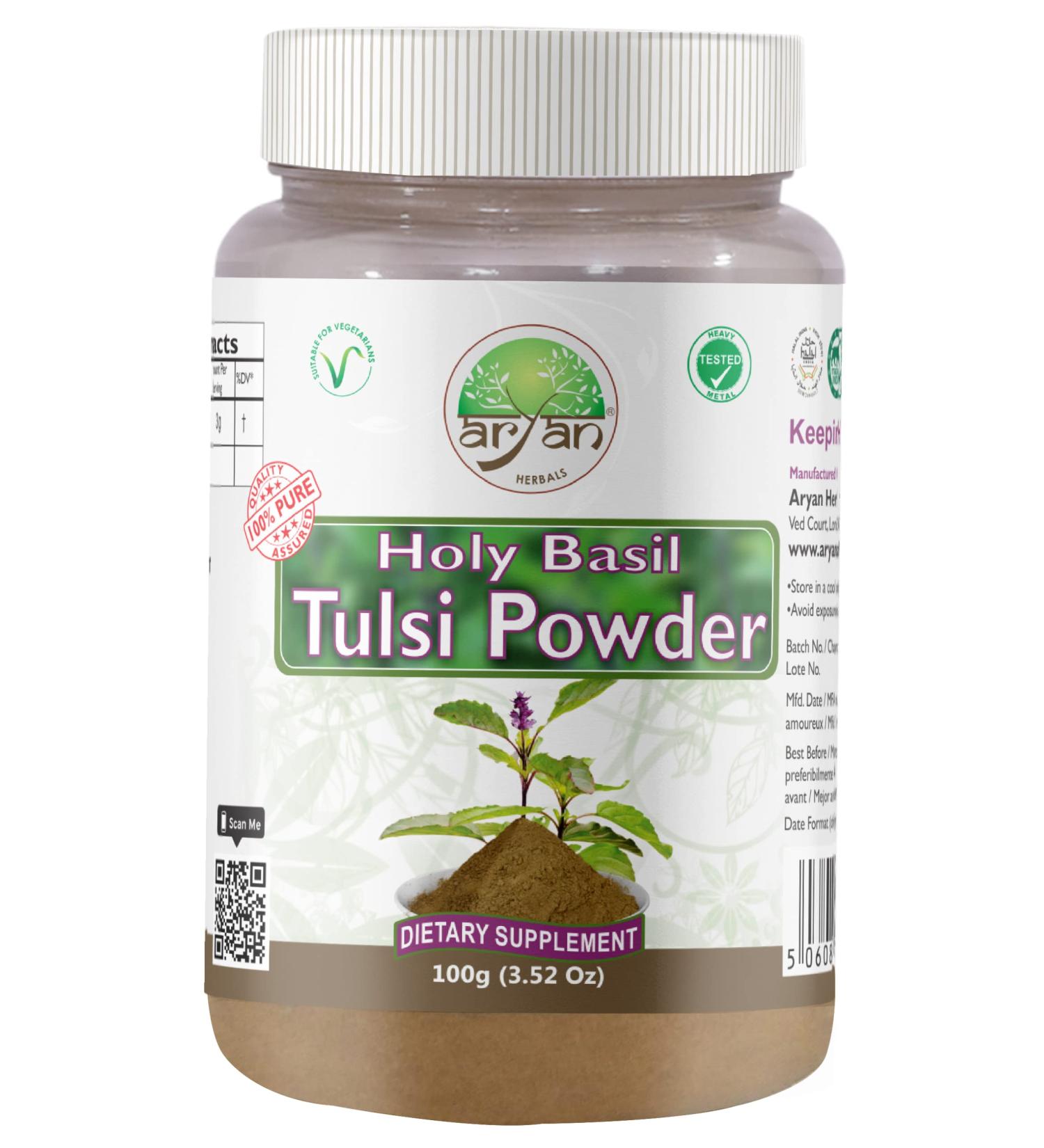 Tulsi Poudre de feuille de basilic sacr 100 g