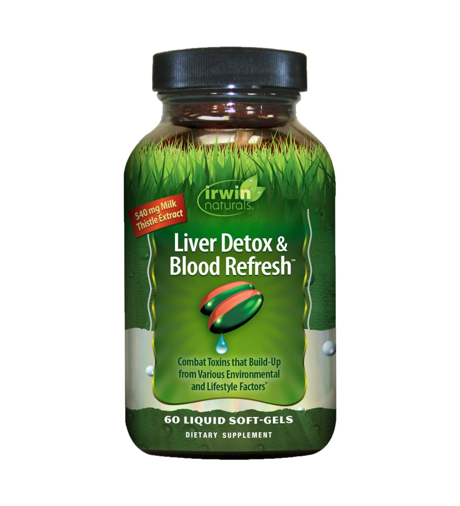Irwin Naturals Liver Detox & Blood Refresh | 60 Liquid Soft-Gels for Optimal Health - Buy Online on GoSupps.com
