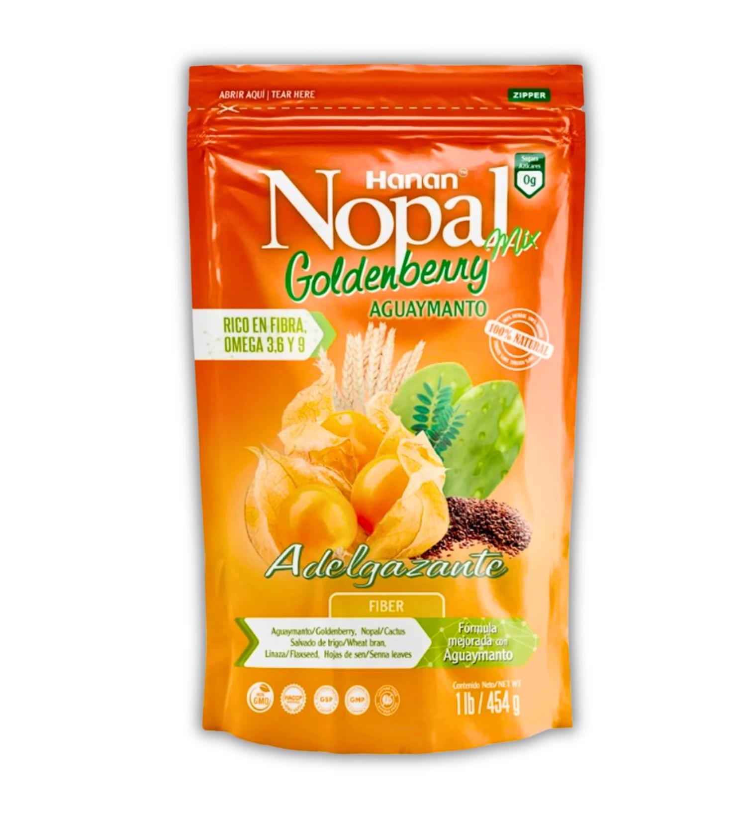 Nopal Mix Aguaymanto 454g - 100% Natural High-Fiber Goldenberry Blend for Digestive Health Vegan Non-GMO Gluten-Free Keto from Peru (16oz) - Buy Online on GoSupps.com