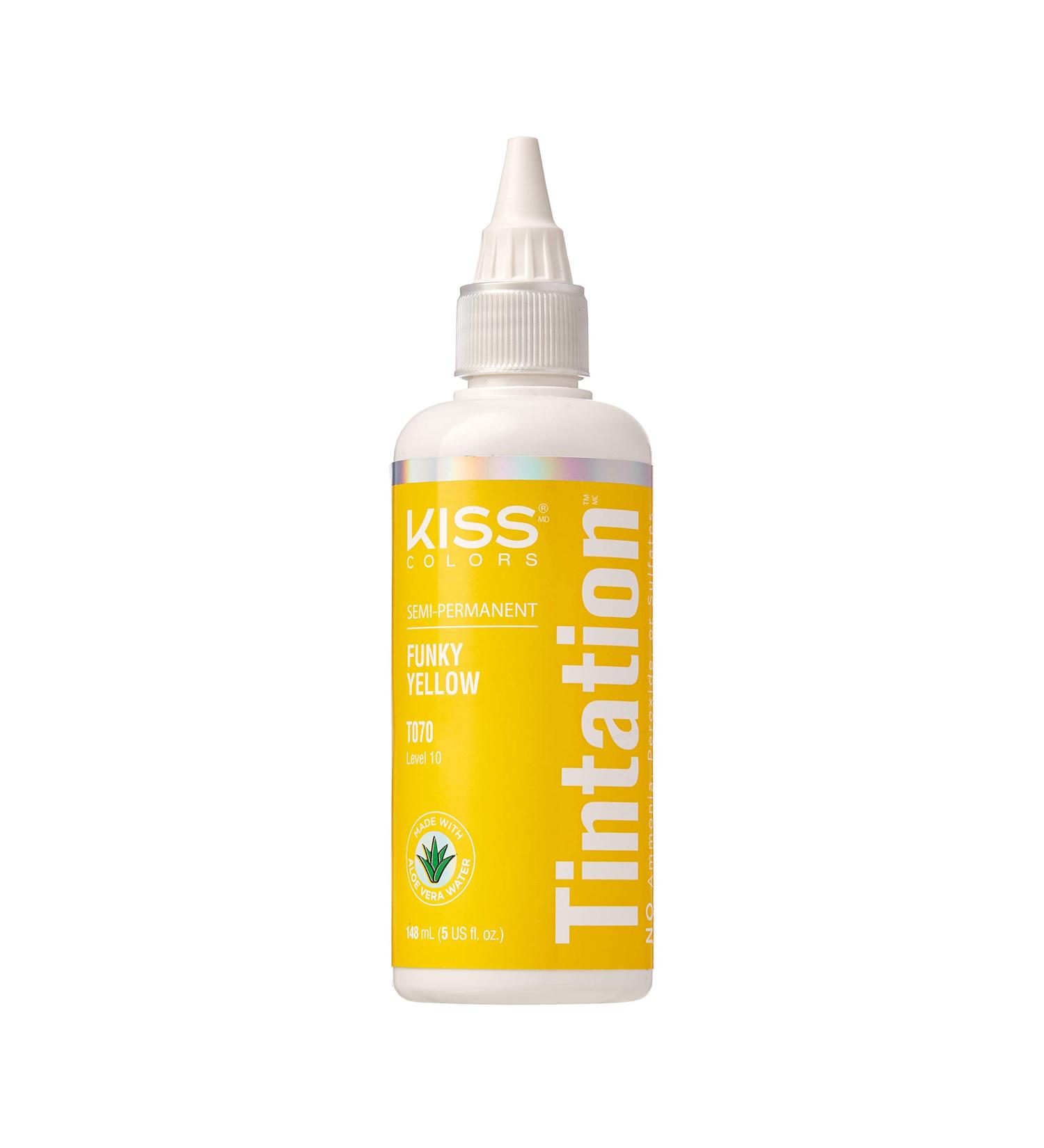 Kiss Tintation Funky Yellow Semi-Permanent Hair Color 5oz - Buy Online on GoSupps.com