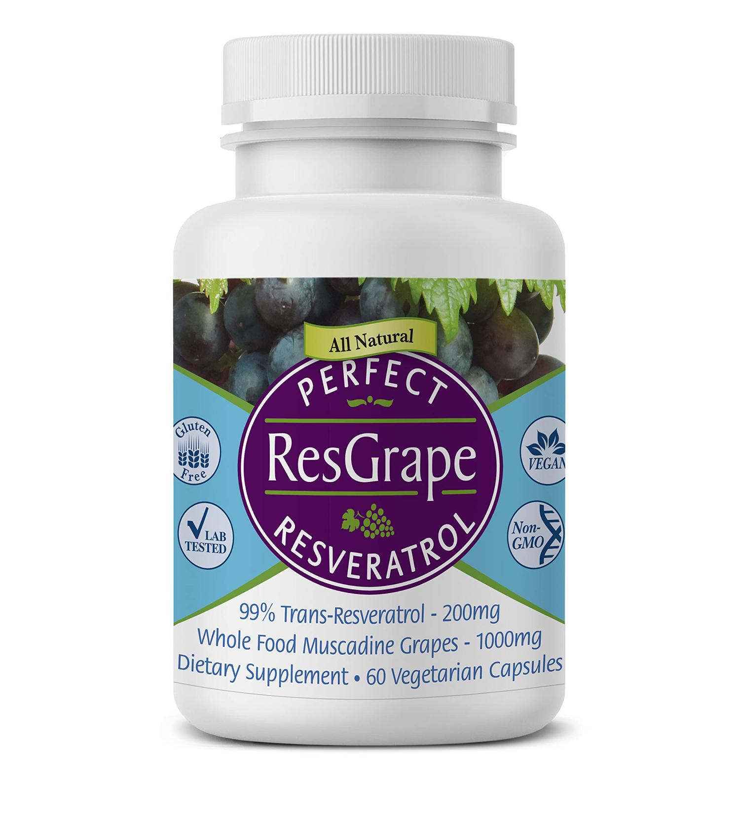 Perfect Supplements Perfect ResGrape Resveratrol 60 Veggie Capsules Trans-Resveratrol & Organic Muscadine Grape 1 - Buy Online on GoSupps.com