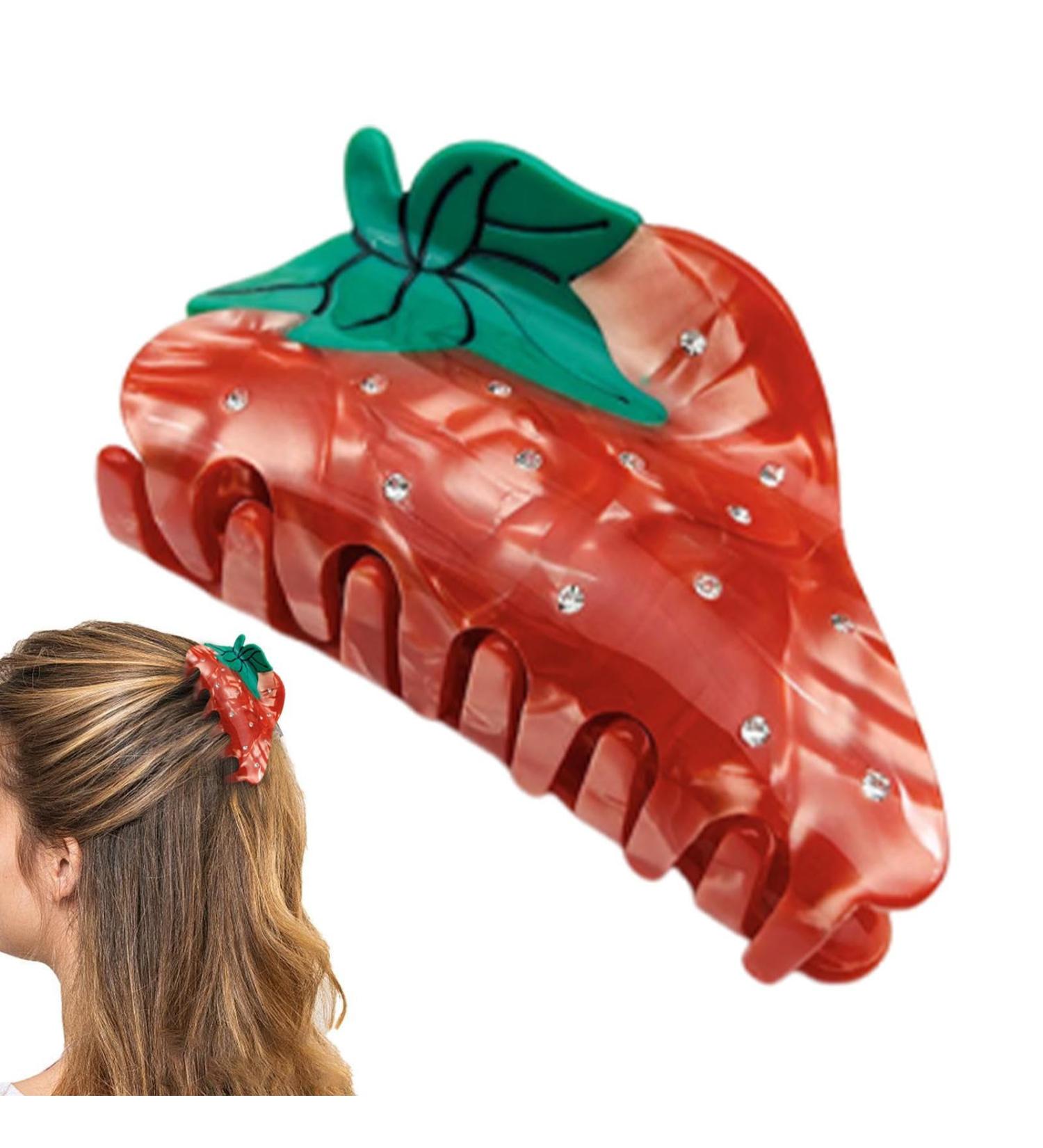 Watermelon Hair Gripper Claw & Diamond Strawberry Hairpins | Stylish Accessories for Travel Weddings & More - Buy Online on GoSupps.com