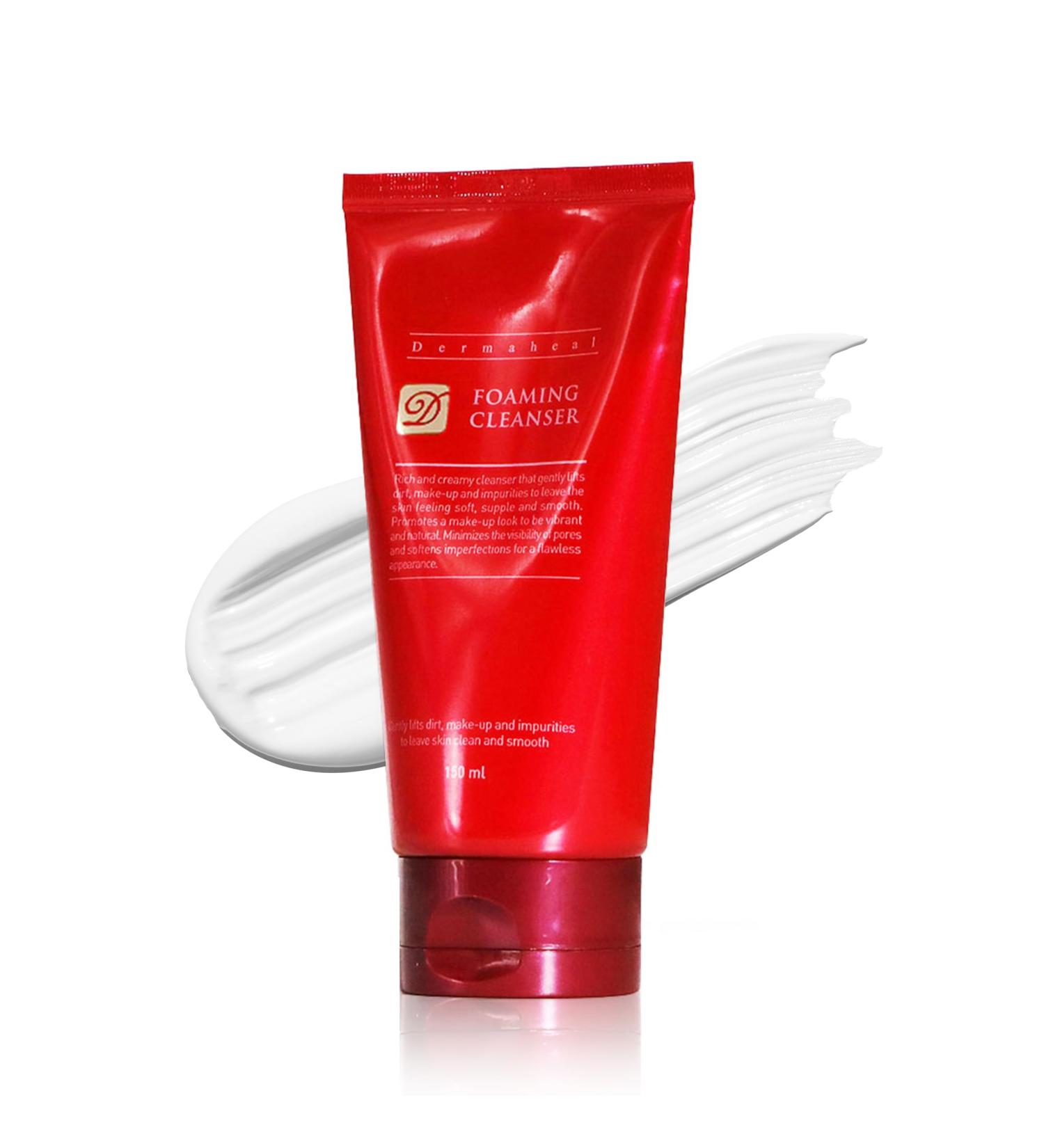 Dermaheal Foaming Cleanser Rich Creamy Face Wash with Protease Enzymes and Bio Peptides for Pore Refining and Makeup Removal 5.07 fl oz - Buy Online on GoSupps.com