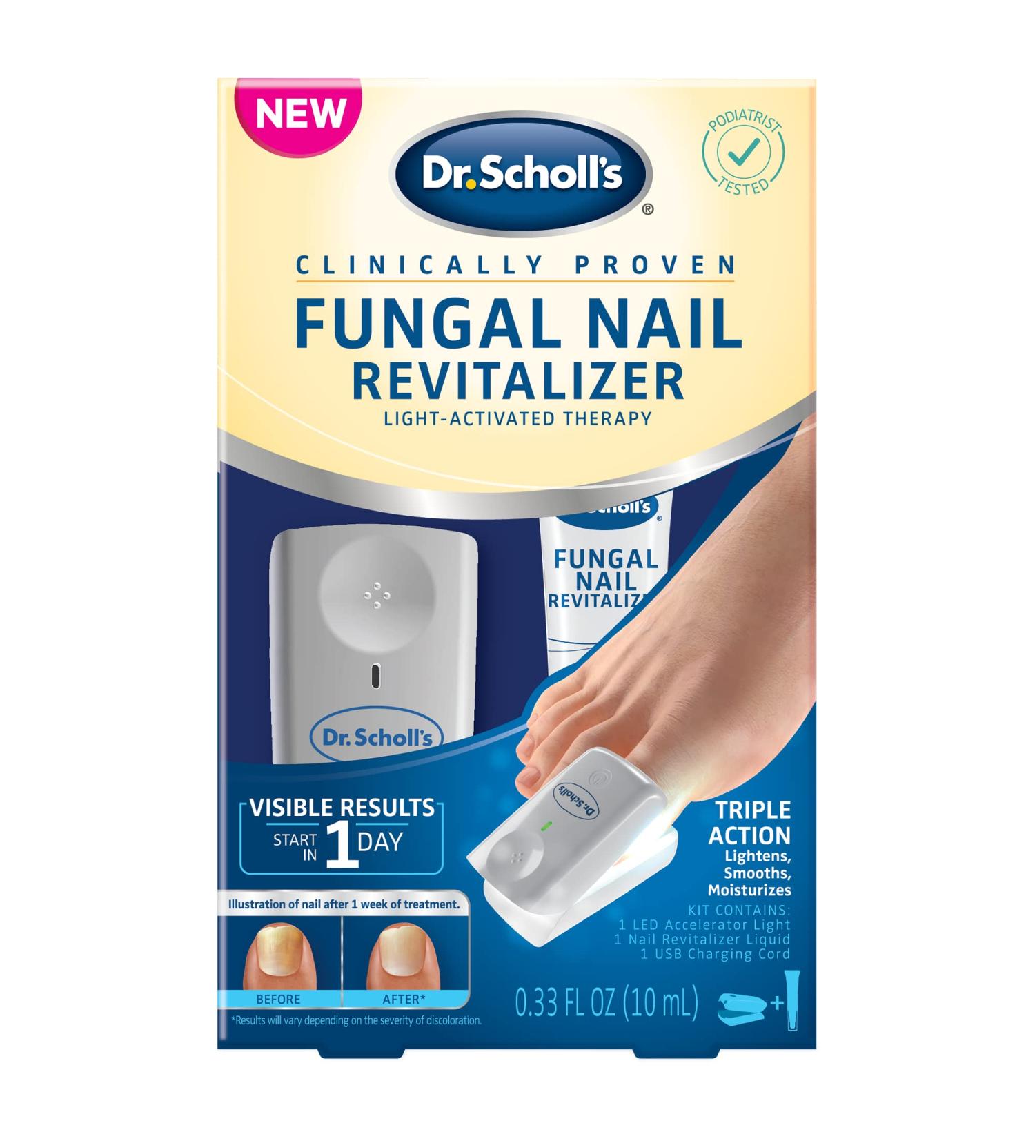 Dr. Scholl's Fungal Nail Treatment Revitalizer with LED Light Therapy - 10ml - Buy Online on GoSupps.com