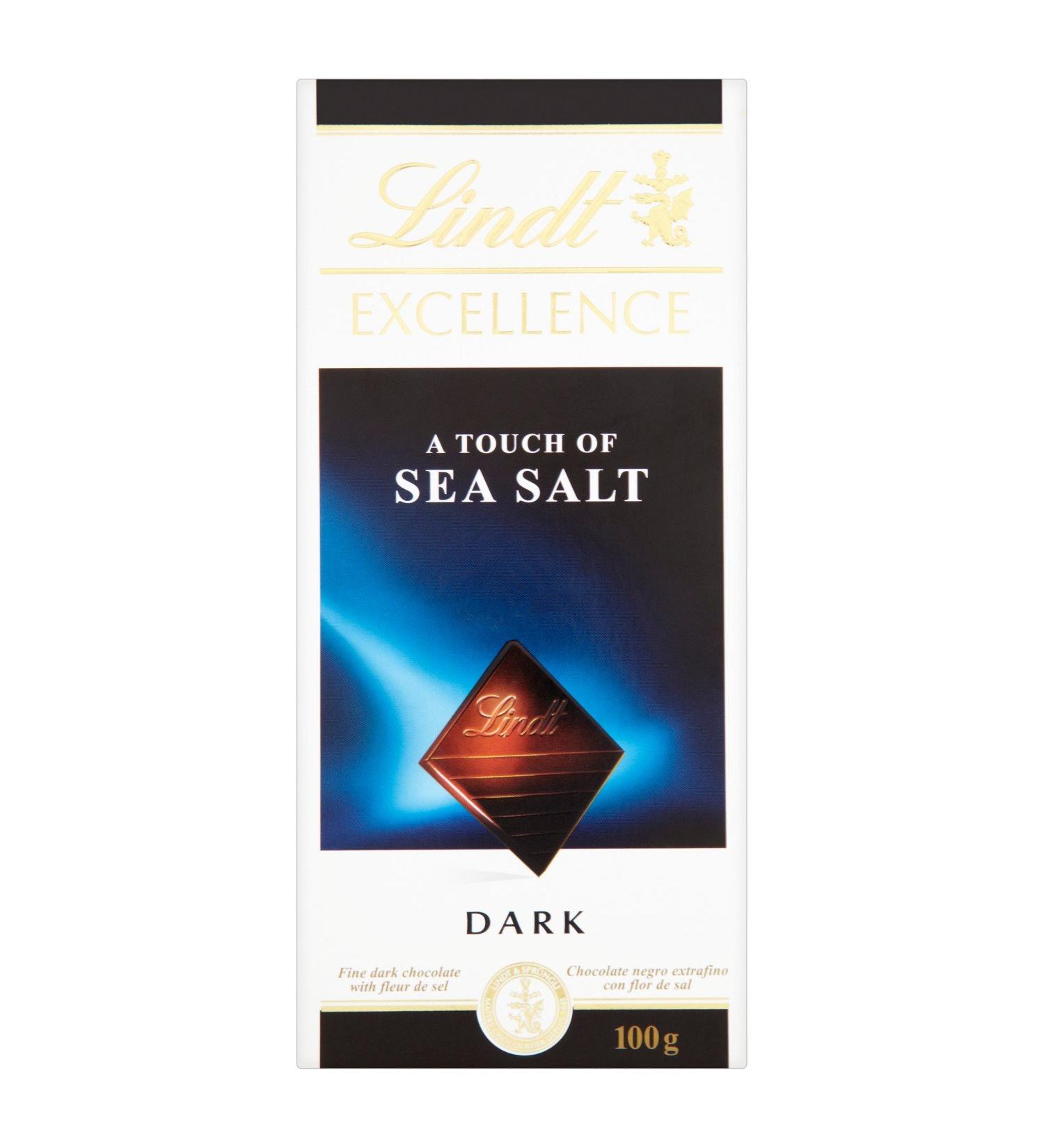 Lindt Excellence Sea Salt Chocolate 100 g (Pack of 5)