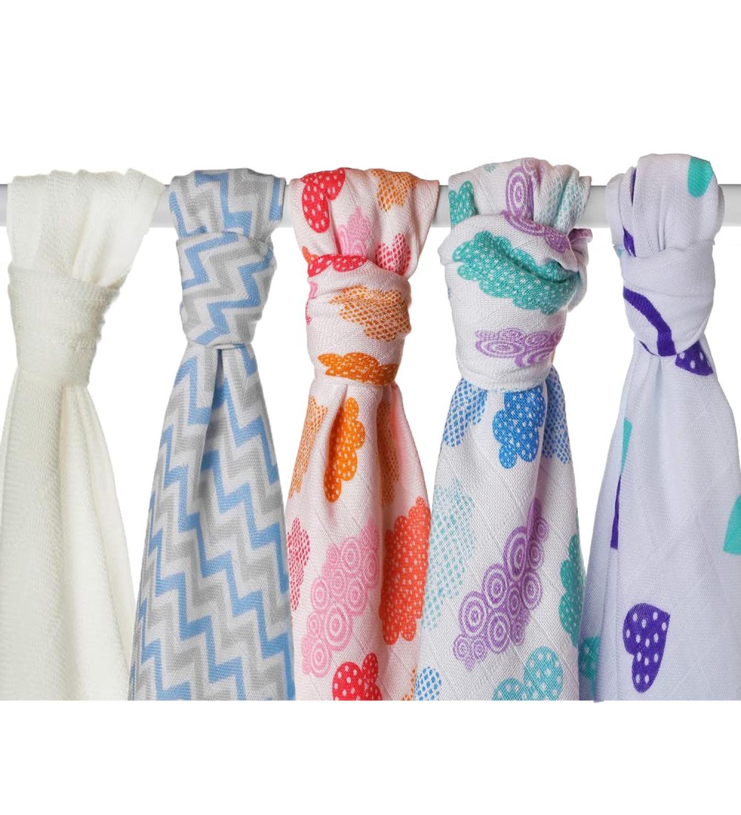 XKKO - BMB Muslin Diapers - Bamboo Viscose - 70x70cm - 3 pieces Color Flowers & Birds (Girl s mix)