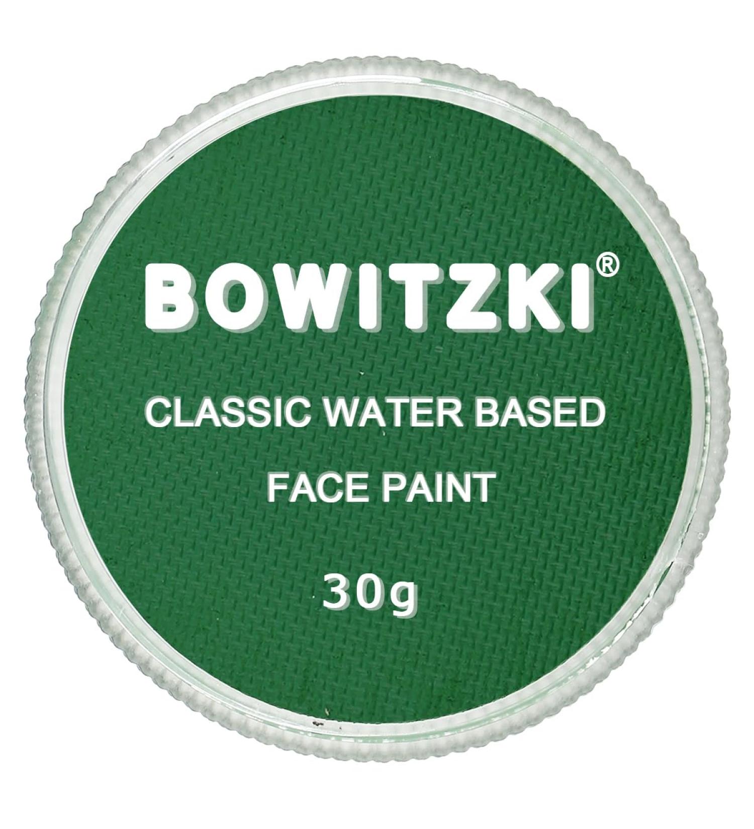 Bowitzki 30g Professional Face Paint Body Paint Water Based Face painting Makeup Safe for Kids and Adults Split Cake Single Color Halloween Christmas (Christmas Green) - Buy Online on GoSupps.com