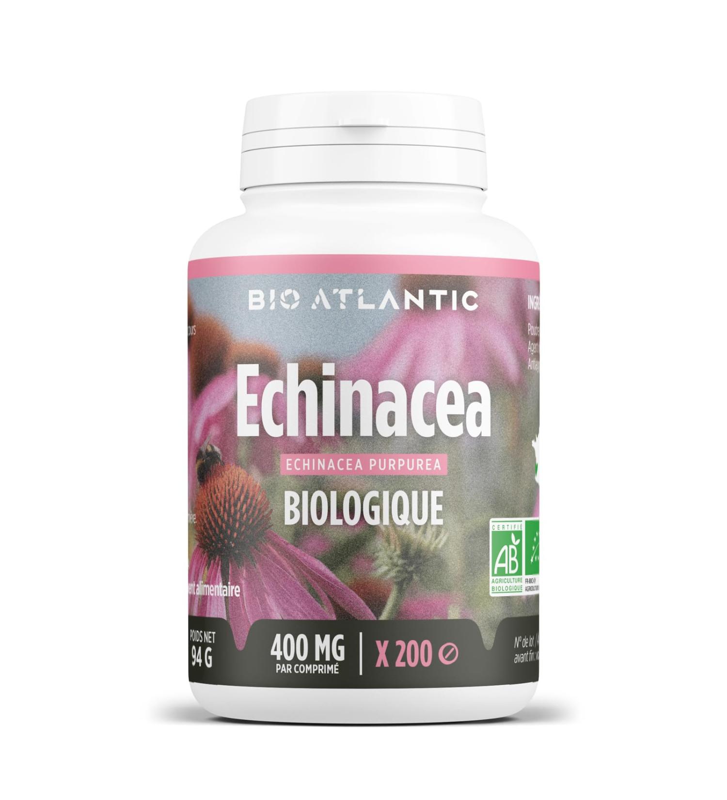 Organic Echinacea AB 400mg - 200 tablets - Buy Online on GoSupps.com