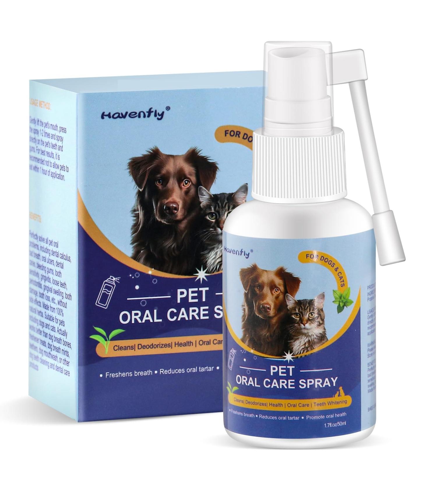 Pet Oral Care Spray Pet Clean Teeth Cleaning Spray for Dogs & Cats Pet Breath Freshener Spray Care Cleaner Teeth Cleaning Spray for Dogs & Cats - Buy Online on GoSupps.com
