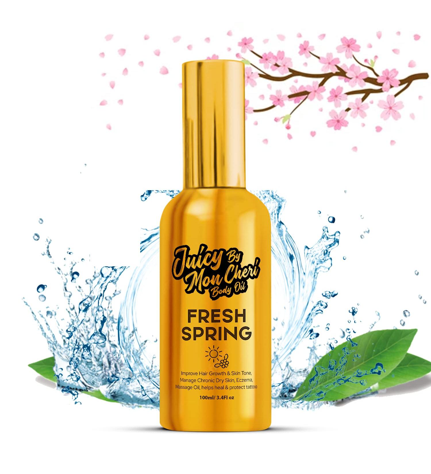 Natural Body Oil Spray with Black Seed Olive & Vitamin E for Scar Repair Eczema Psoriasis & Moisturizing - 3.4 oz Fresh Springs - Buy Online on GoSupps.com