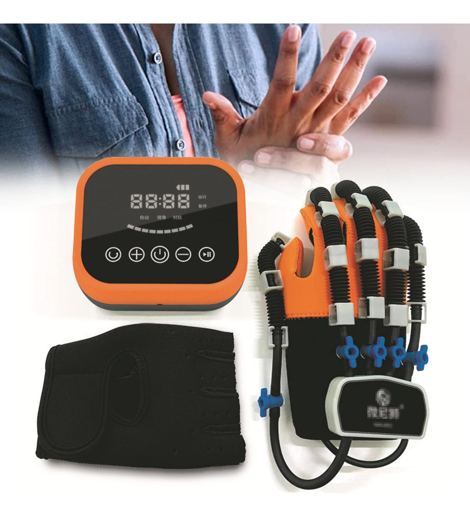 Rehabilitation Robot Gloves Stroke Hemiplegia Rehabilitation Training Equipment Finger Straightening for Hand Function Recovery Right hand-M - Buy Online on GoSupps.com