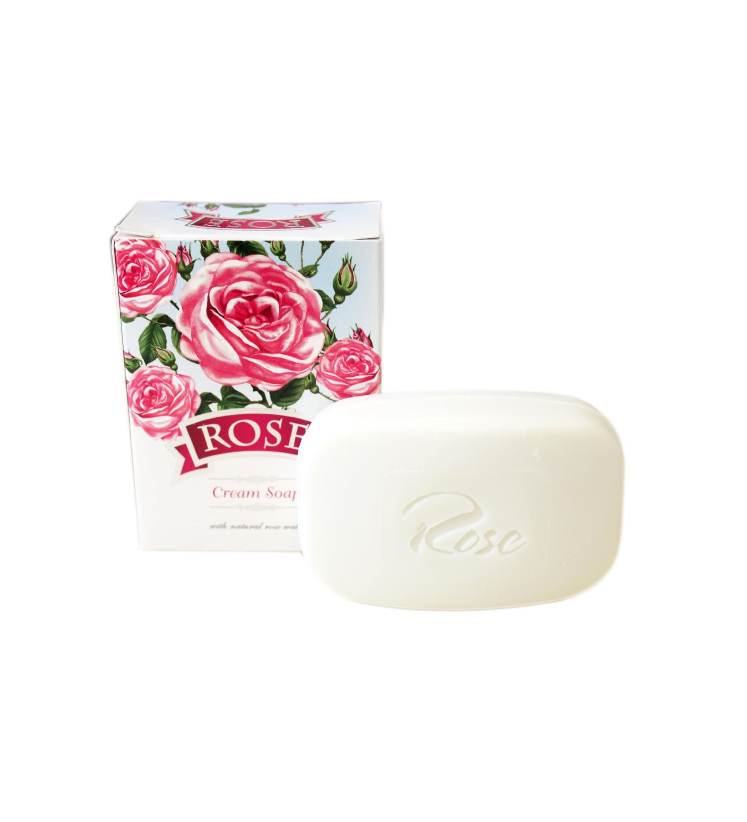 Cream Soap ROSE - Natural Rose Water Infused 100g | Nourishing & Moisturizing eCommerce - Buy Online on GoSupps.com