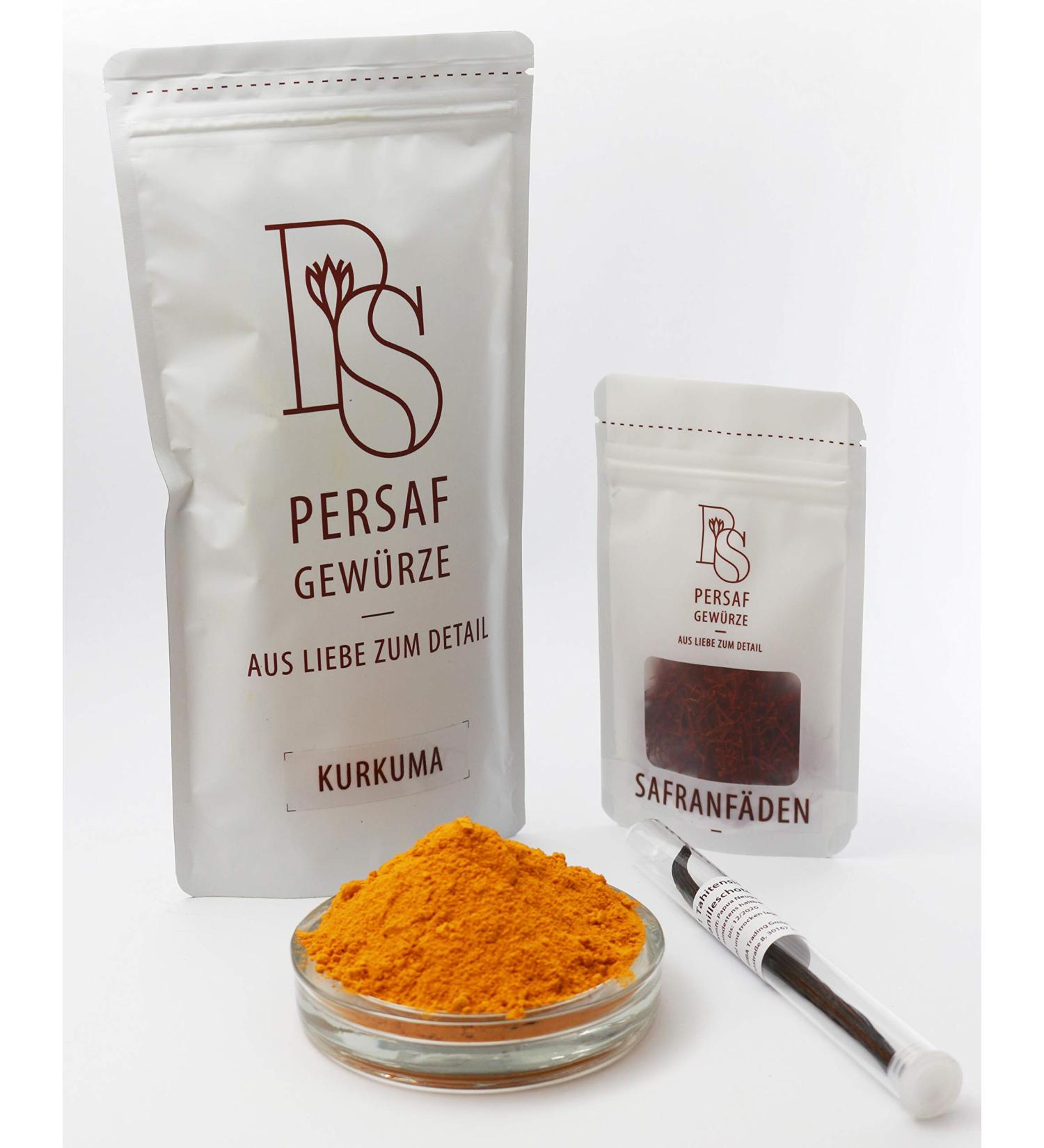 Buy 1kg Organic Turmeric Powder from Madagascar | Free Vanilla Bean & Saffron | High Turmeric Content | De- ko-006 Certified | Fair Trade | 4 Pack - Buy Online on GoSupps.com