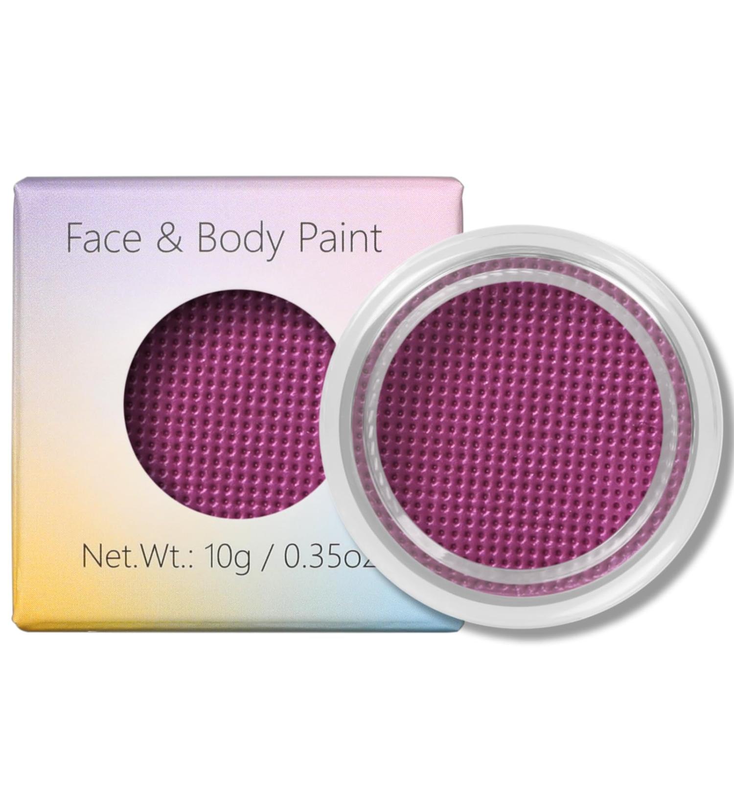 Water Activated Non-Toxic Shimmery Face & Body Paint for Halloween - Violet - Ideal for Skeleton Clown Cosplay & Parties - Buy Online on GoSupps.com