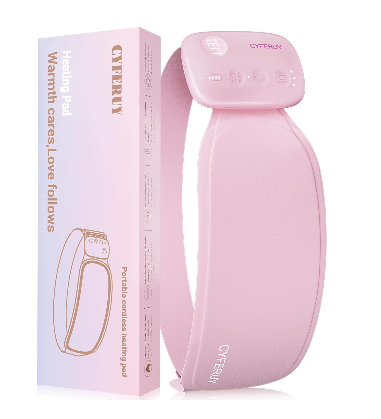 Portable Period Heating Belts - 3 Heat Levels & Massage Modes for Menstrual & Pain Relief | Ideal Gifts for Girls & Women - Buy Online on GoSupps.com