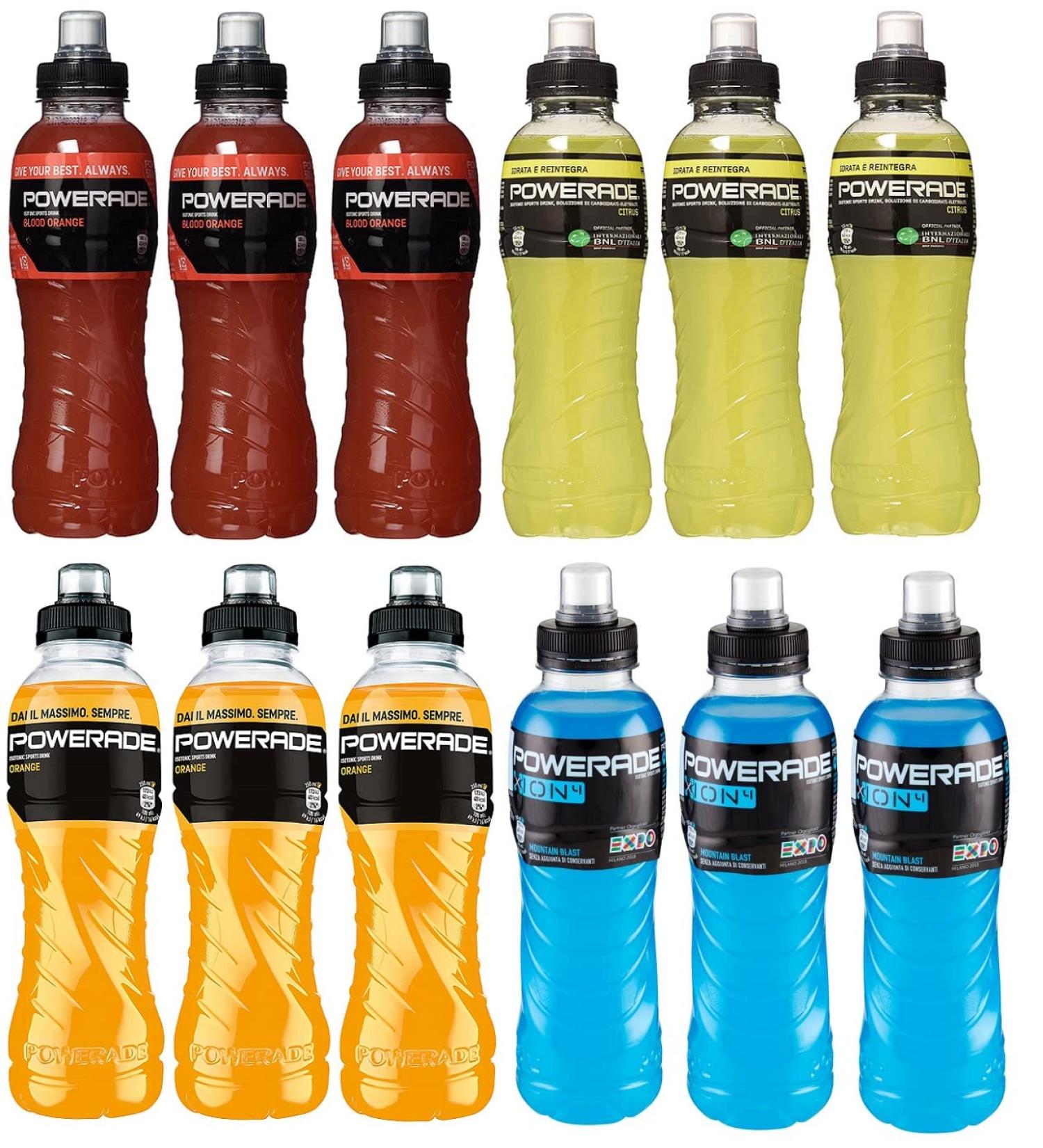 Buy Powerade Sports Drinks & Italian Polpa di Pomodoro - International Shipping Available | 12x500ml Mountain Blast Orange Blood Orange Citrus - Buy Online on GoSupps.com