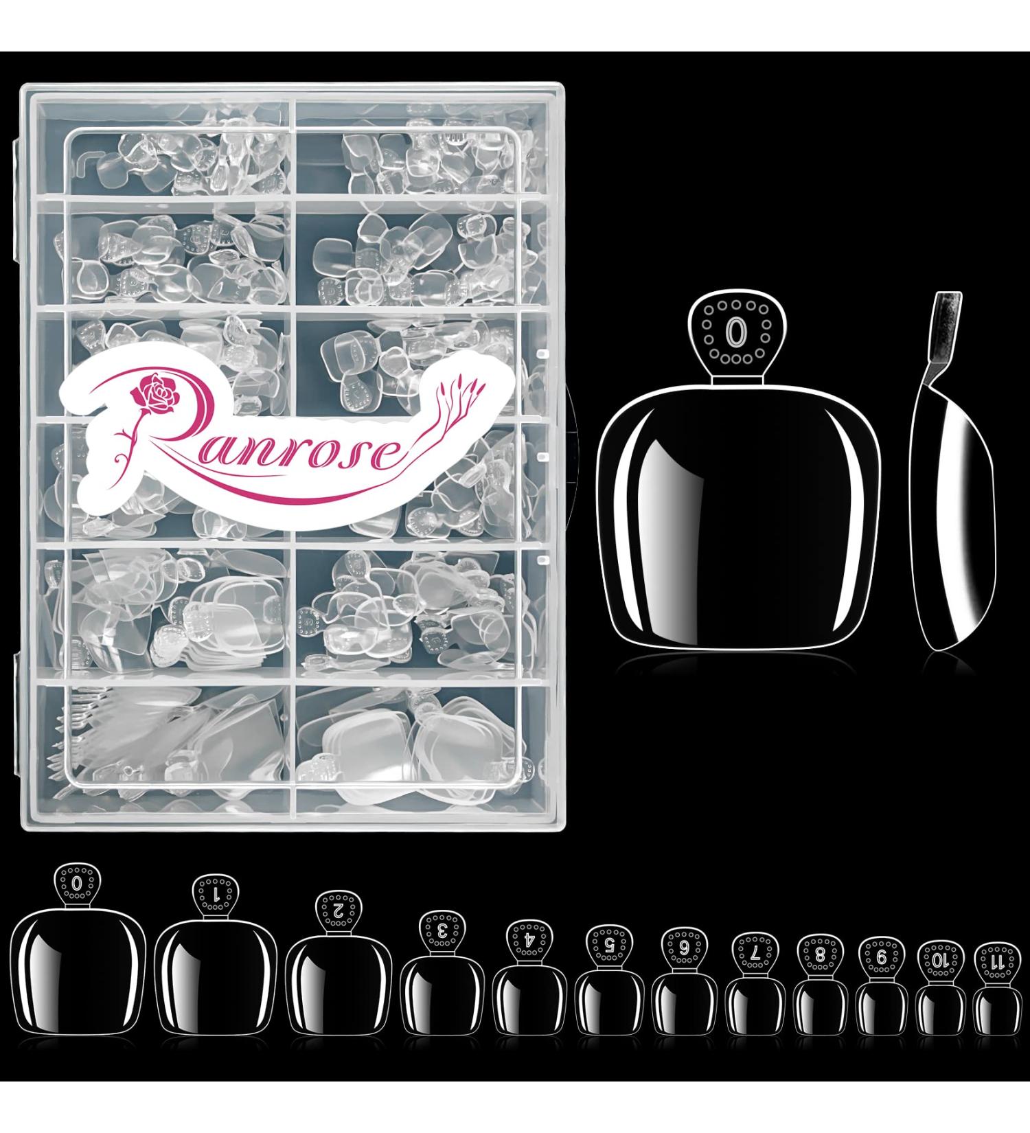Ranrose 240PC Clear Full Cover Acrylic Toenail Tips - False Toe Nails Set with Box for Foot Manicure Decoration - Buy Online on GoSupps.com