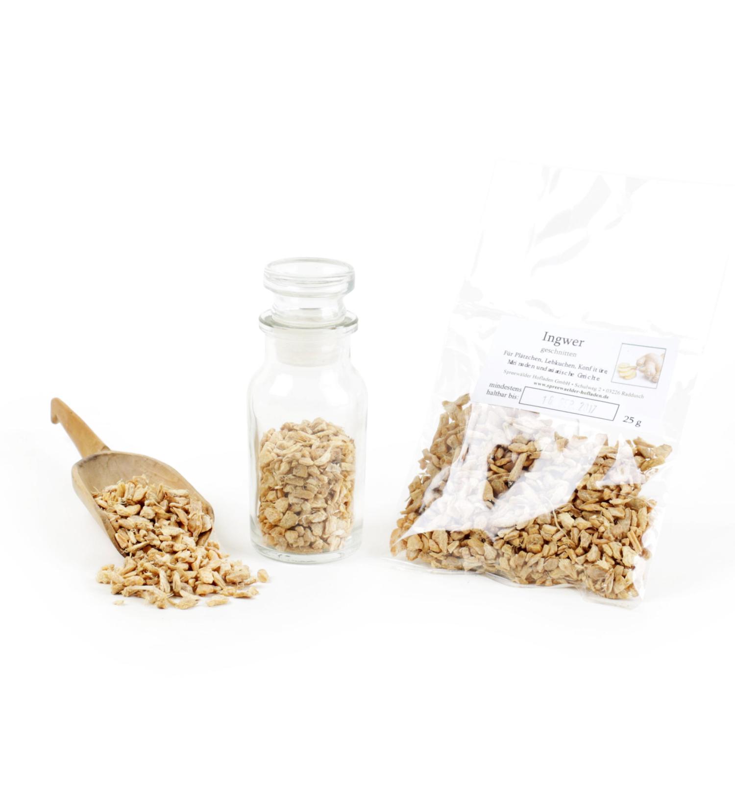 Premium Gluten-Free Dried Ginger Cut - 25g | Ideal for Ginger Tea & Baking Ingredients - Buy Online on GoSupps.com