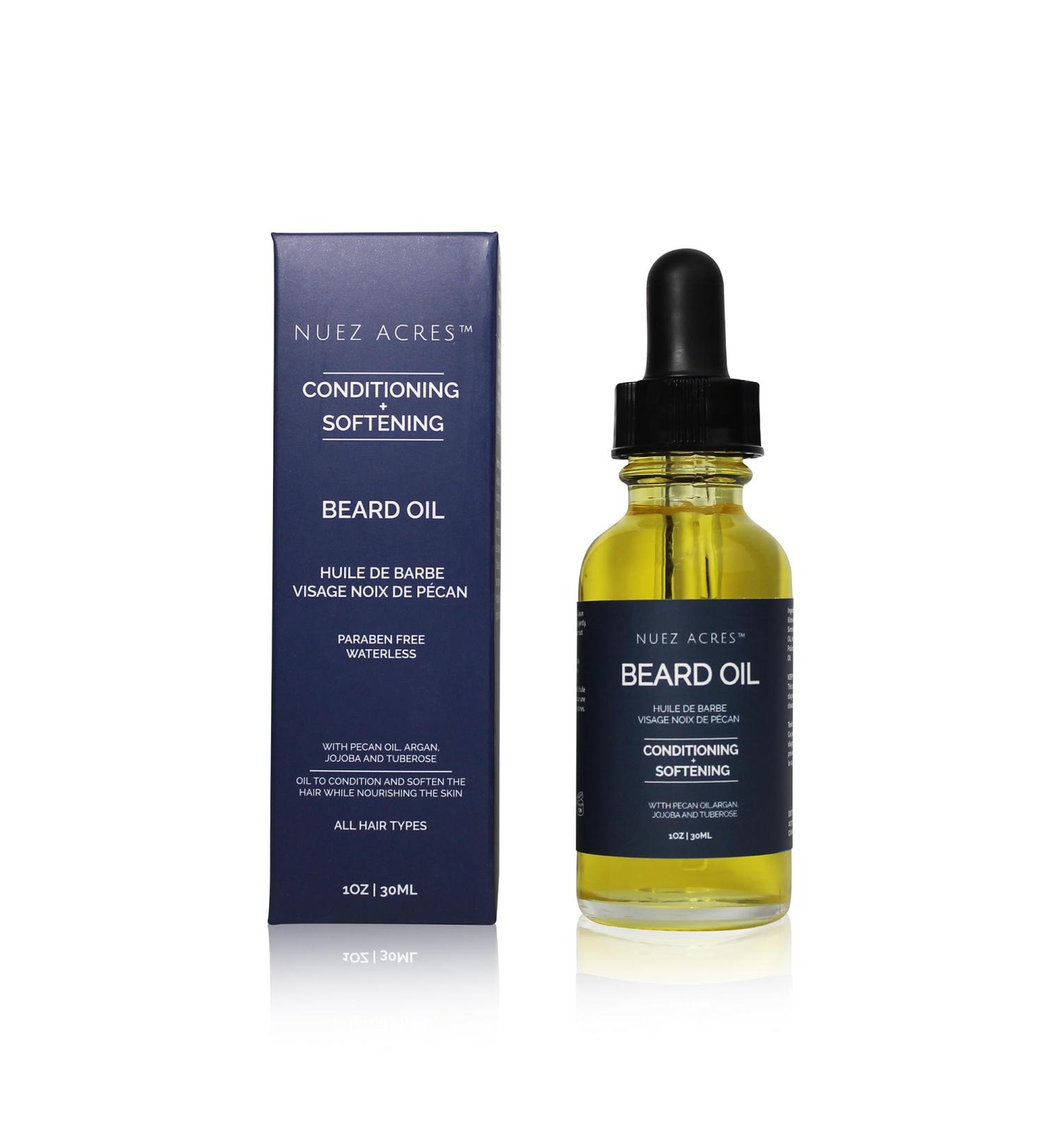 Nuez Acres Pecan + Argan Oil Beard Oil - Restores Moisture Softens And Reduces Beard Itch for All Lengths Of Facial Hair (15 ml) 30 ml (Pack of 1) - Buy Online on GoSupps.com